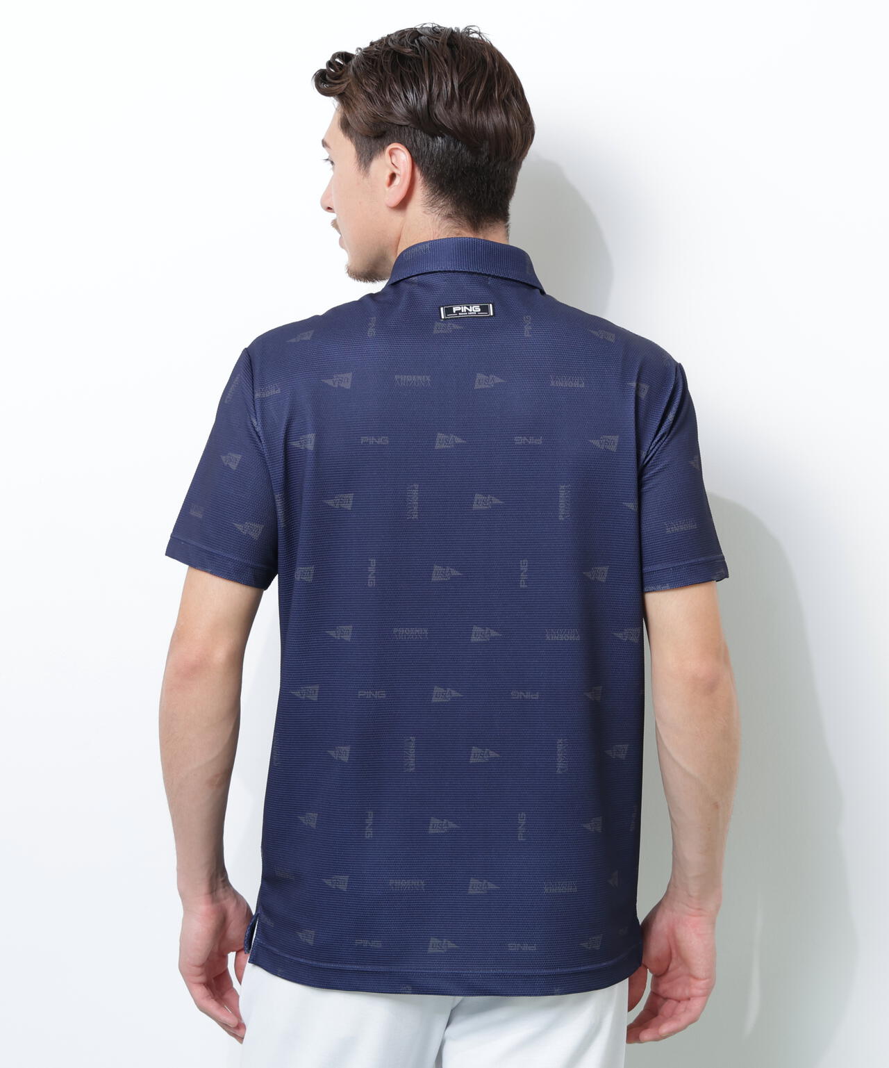 【PING APPAREL】ストレッチミニポップコーン半袖ポロシャツ <NATIVE> (MENS)