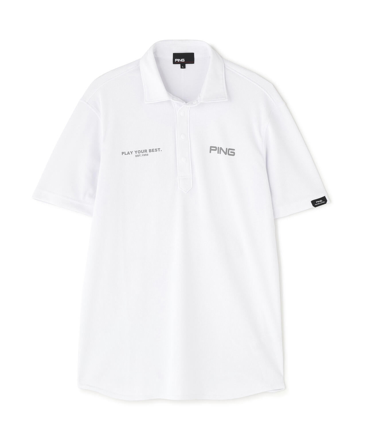 【PING APPAREL】アセイヤーン裏ワッフル半袖ポロシャツ <PERFORMANCE> (MENS)