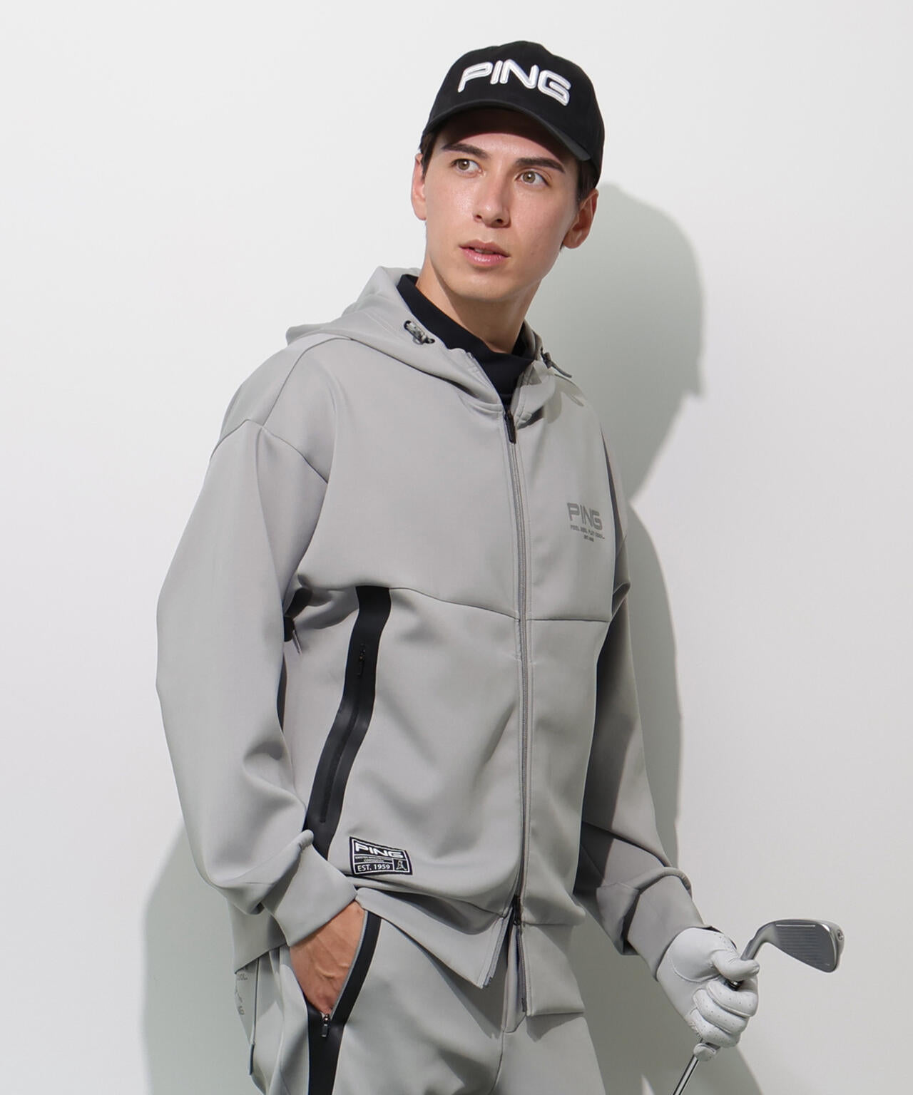 【PING APPAREL】ダンボールニットフルジップフーディー <GOLD> (MENS)