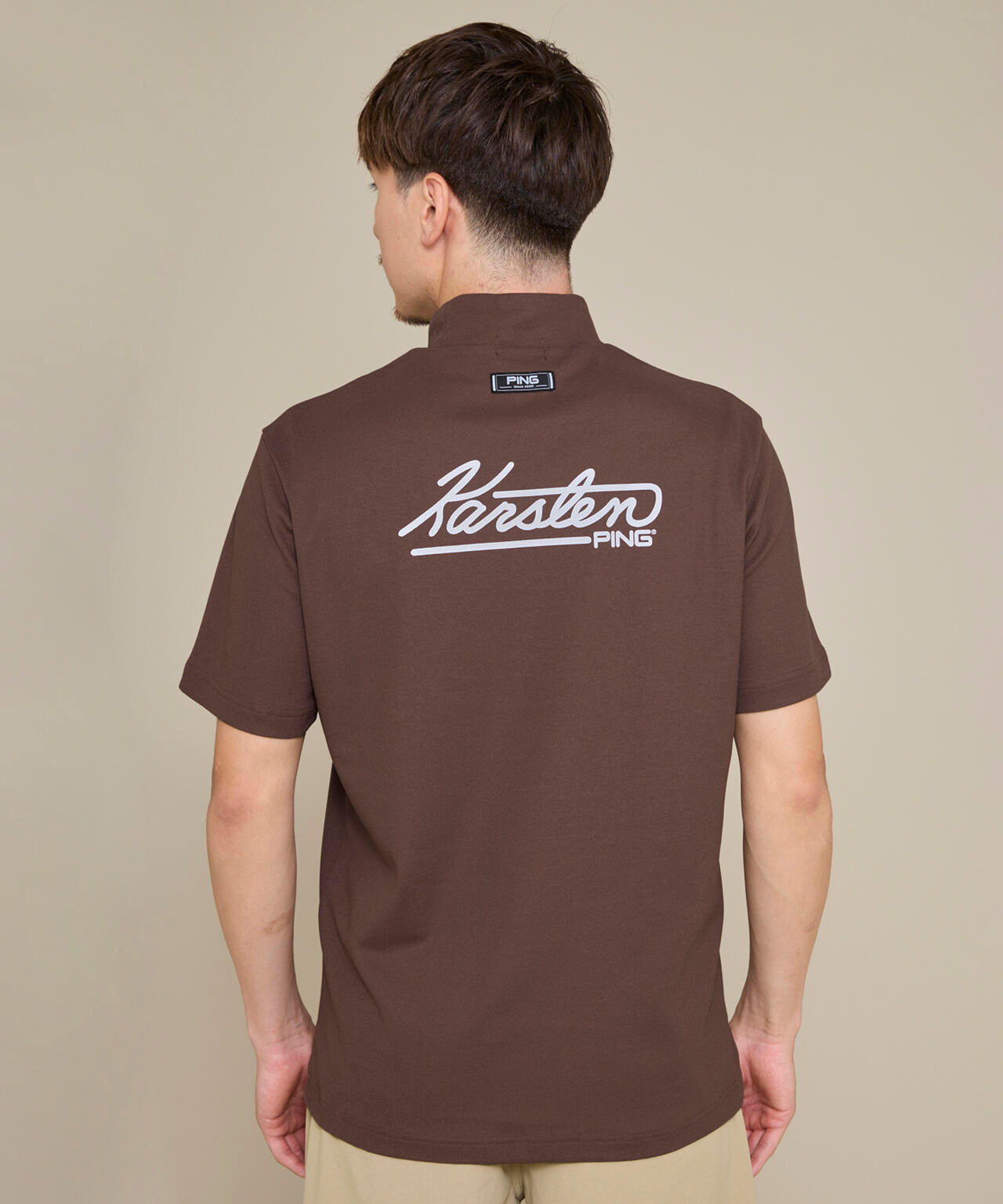 【PING APPAREL】【10カラーシリーズ】PEカノコ半袖ハイネックシャツ <NATIVE> (MENS)