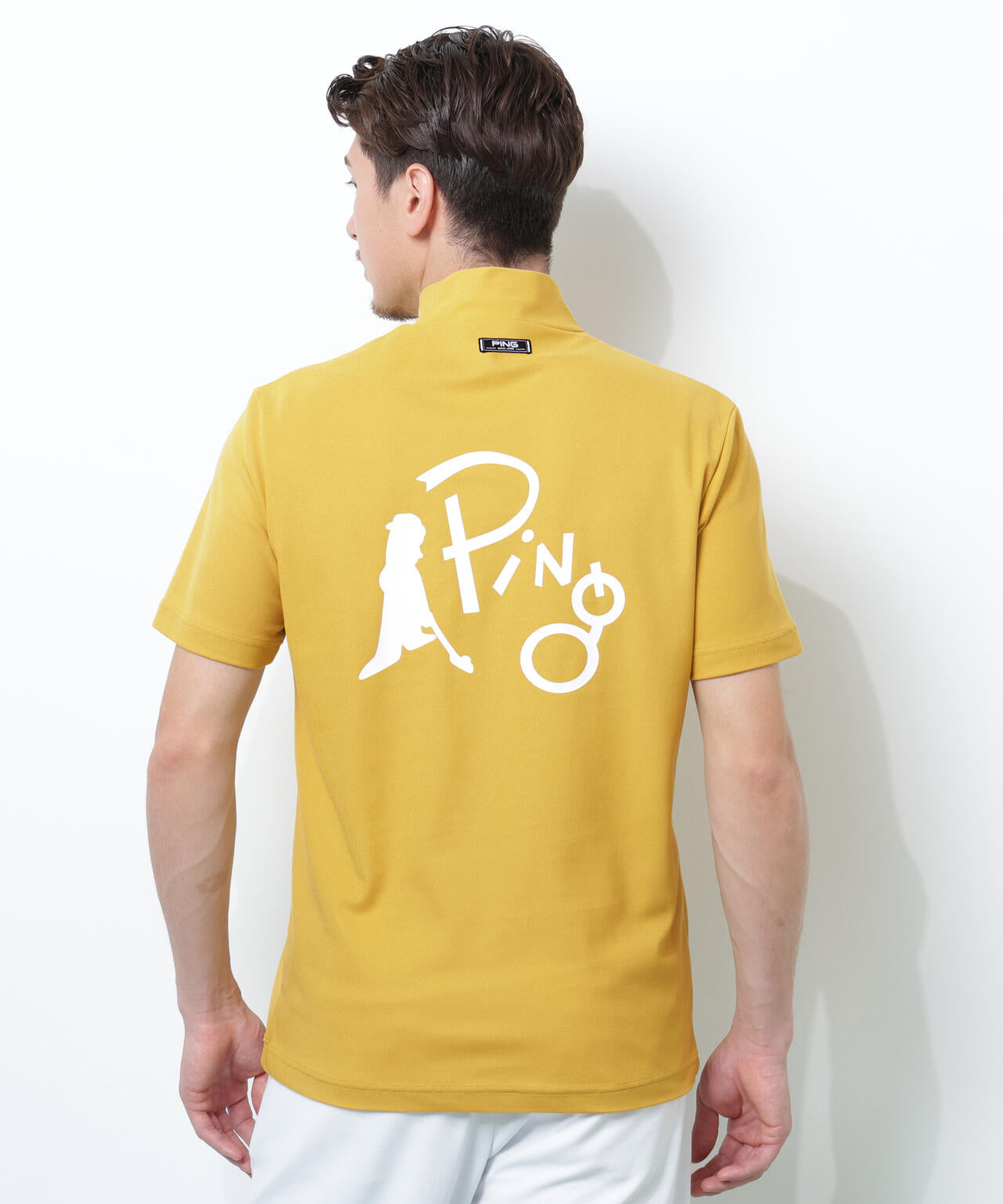 【PING APPAREL】【10カラーシリーズ】PEカノコ半袖ハイネックシャツ <NATIVE> (MENS)