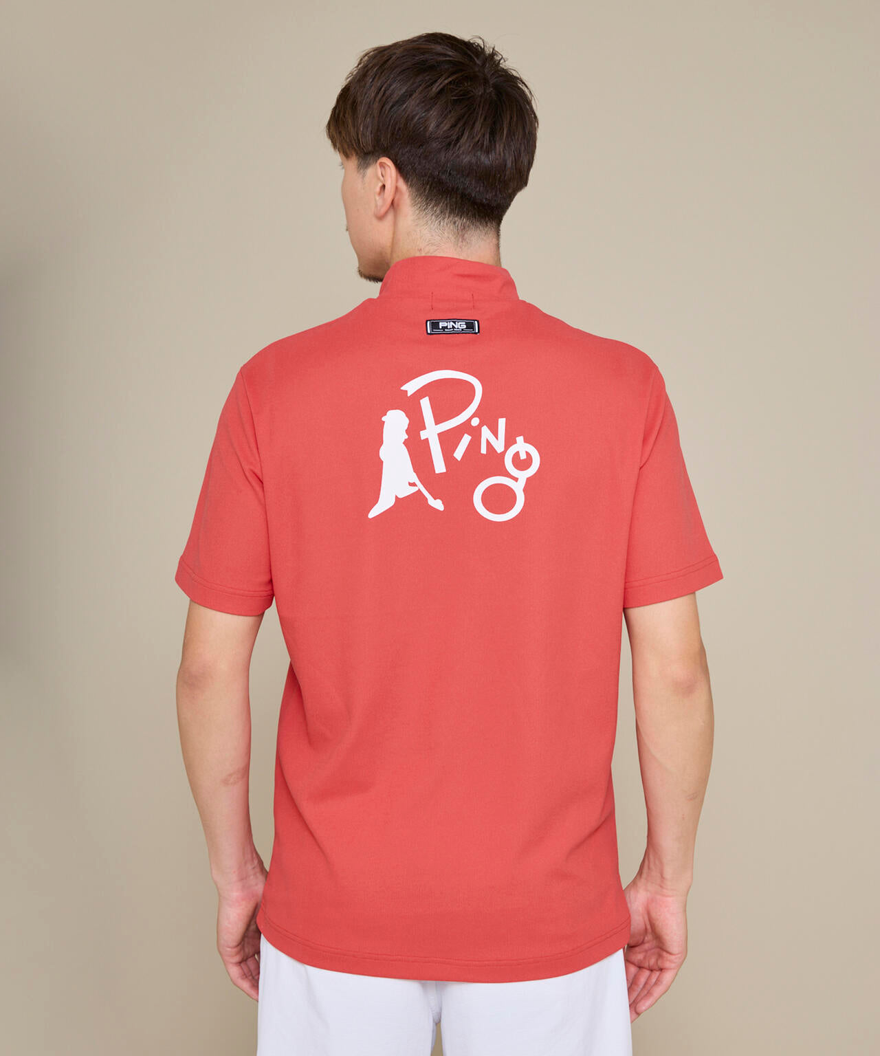 【PING APPAREL】【10カラーシリーズ】PEカノコ半袖ハイネックシャツ <NATIVE> (MENS)