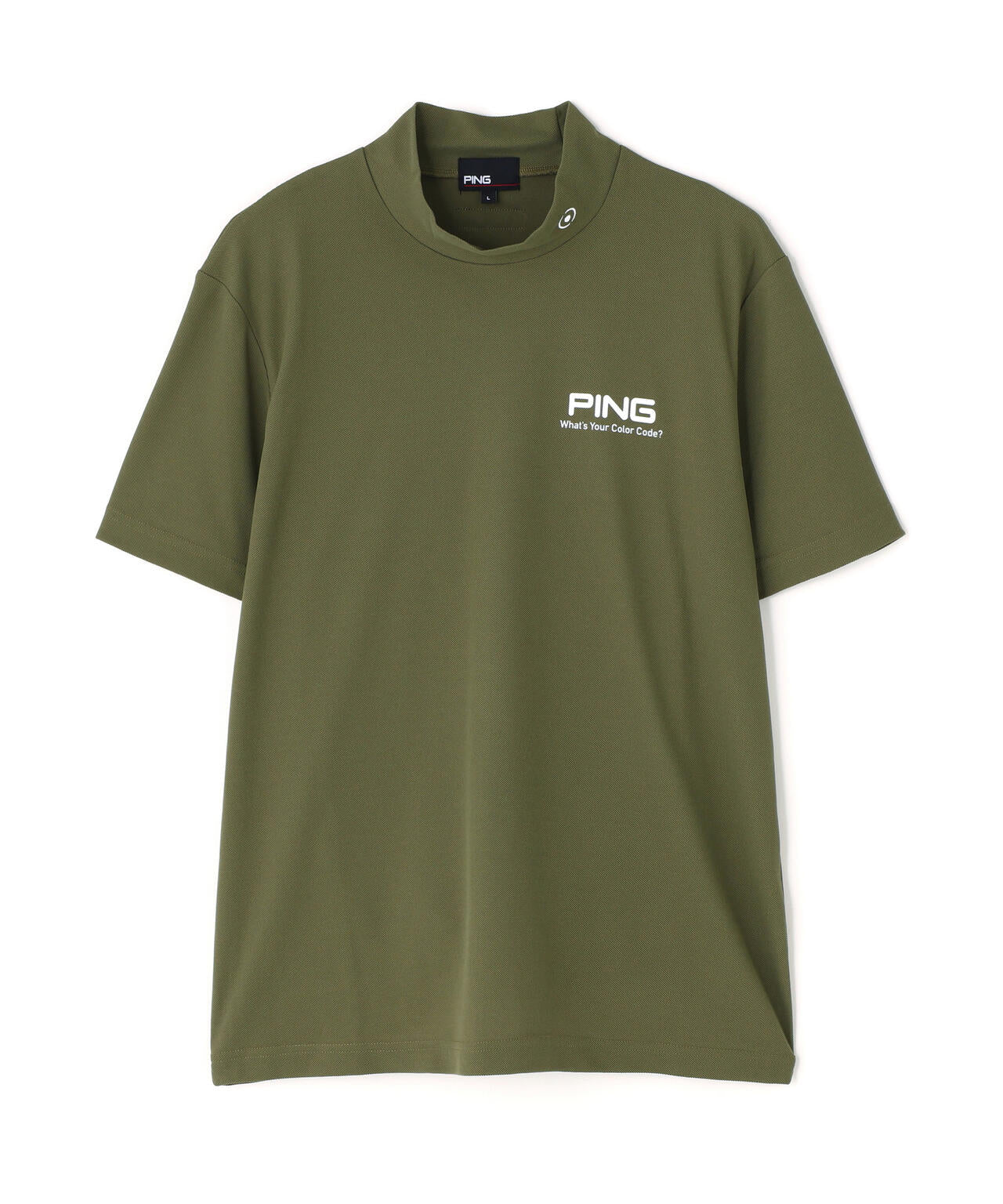 【PING APPAREL】【10カラーシリーズ】PEカノコ半袖ハイネックシャツ <NATIVE> (MENS)