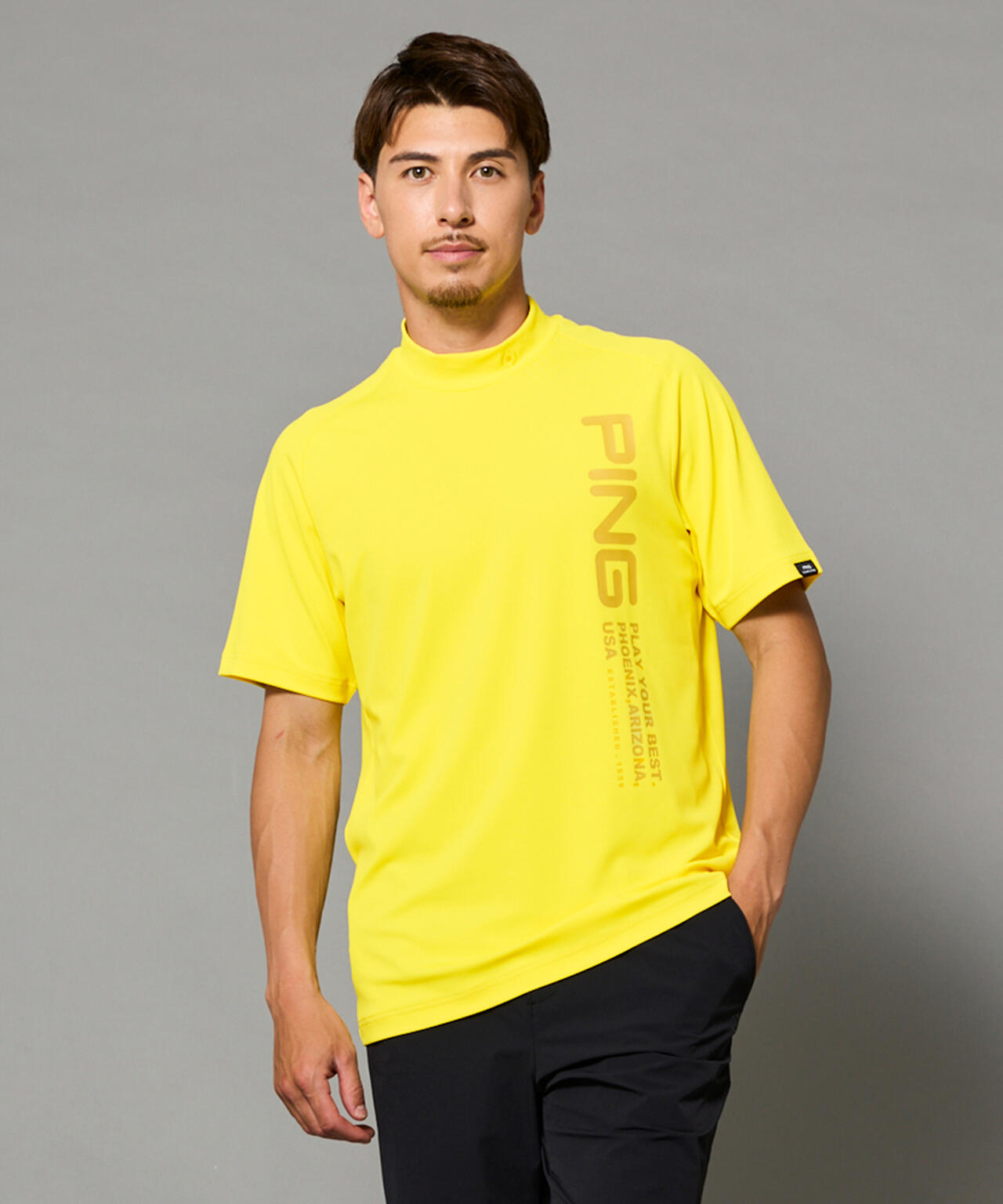 【PING APPAREL】テラカノコ半袖ハイネックシャツ <PERFORMANCE> (MENS)