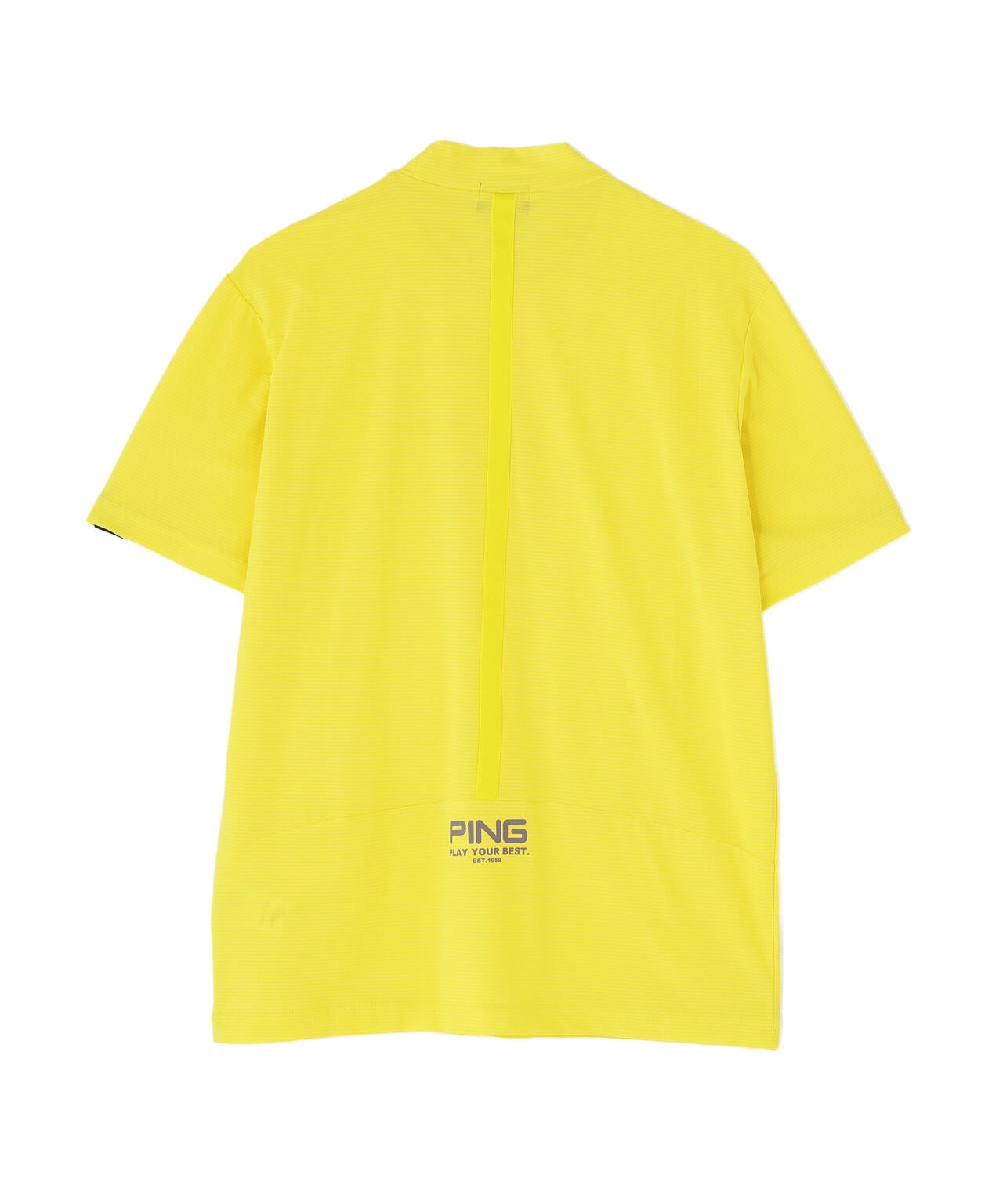 【PING APPAREL】シングルメッシュ レイブロック半袖ハイネックシャツ <PERFORMANCE> (MENS)