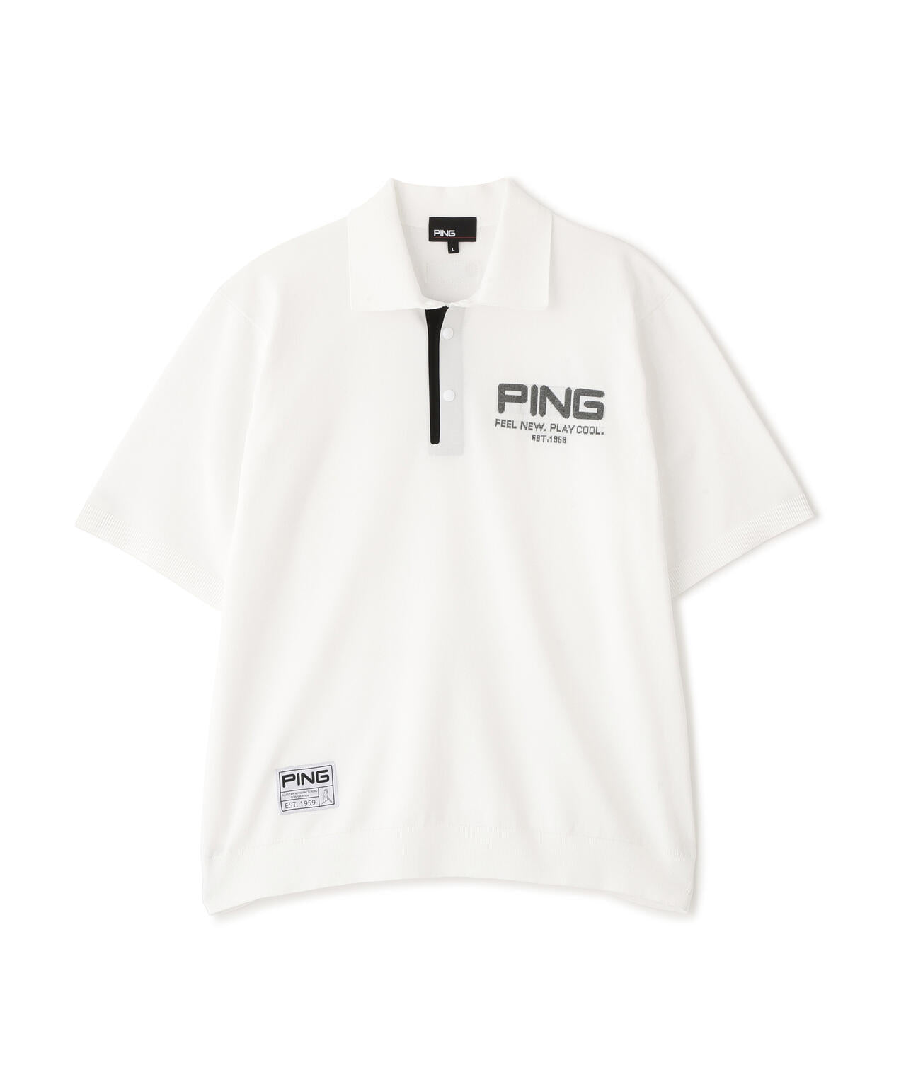 【PING APPAREL】半袖ニットポロシャツ <GOLD> (MENS)