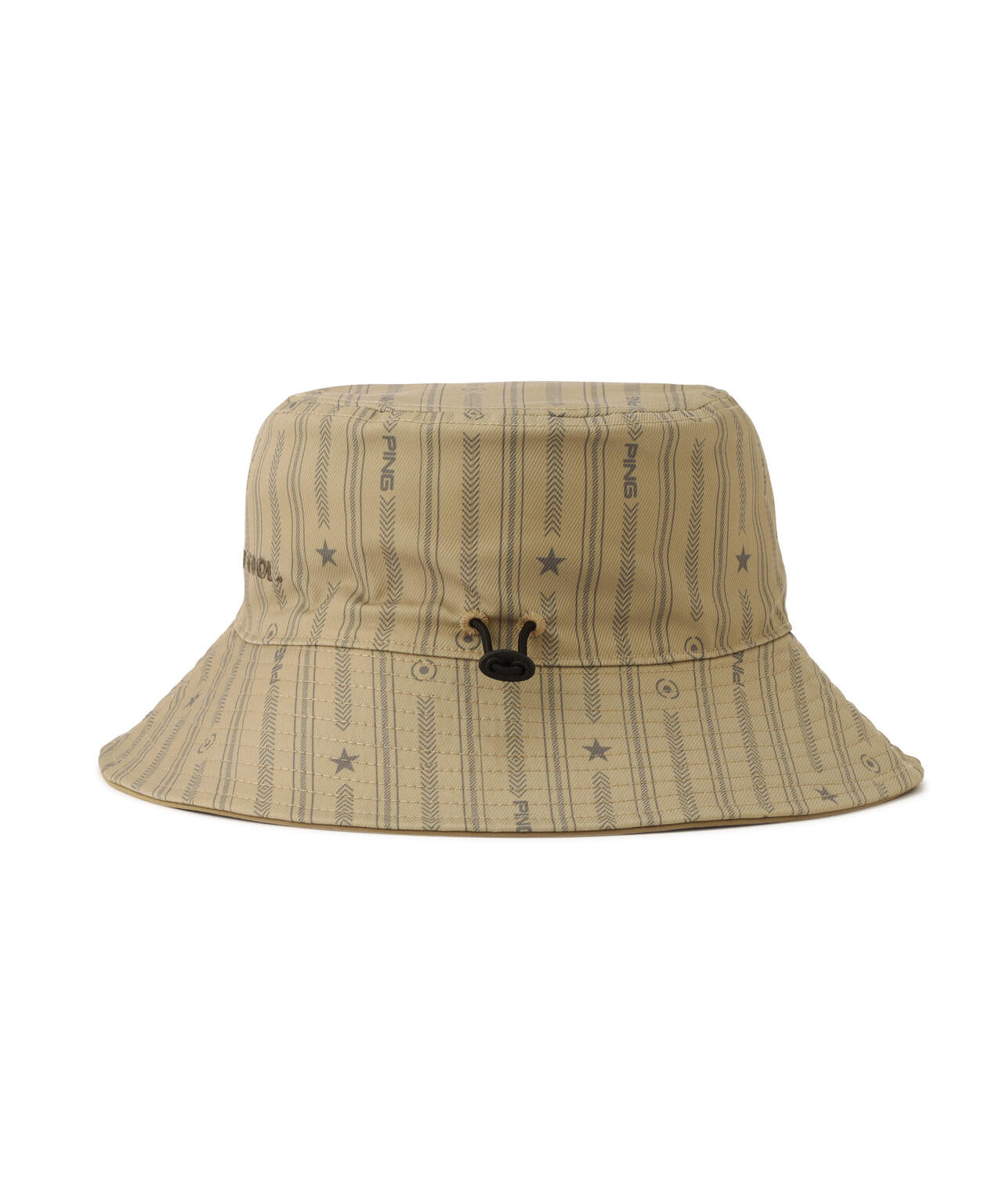 【PING APPAREL】ストライプ総柄プリントリバーシブルハット <NATIVE>(UNISEX)