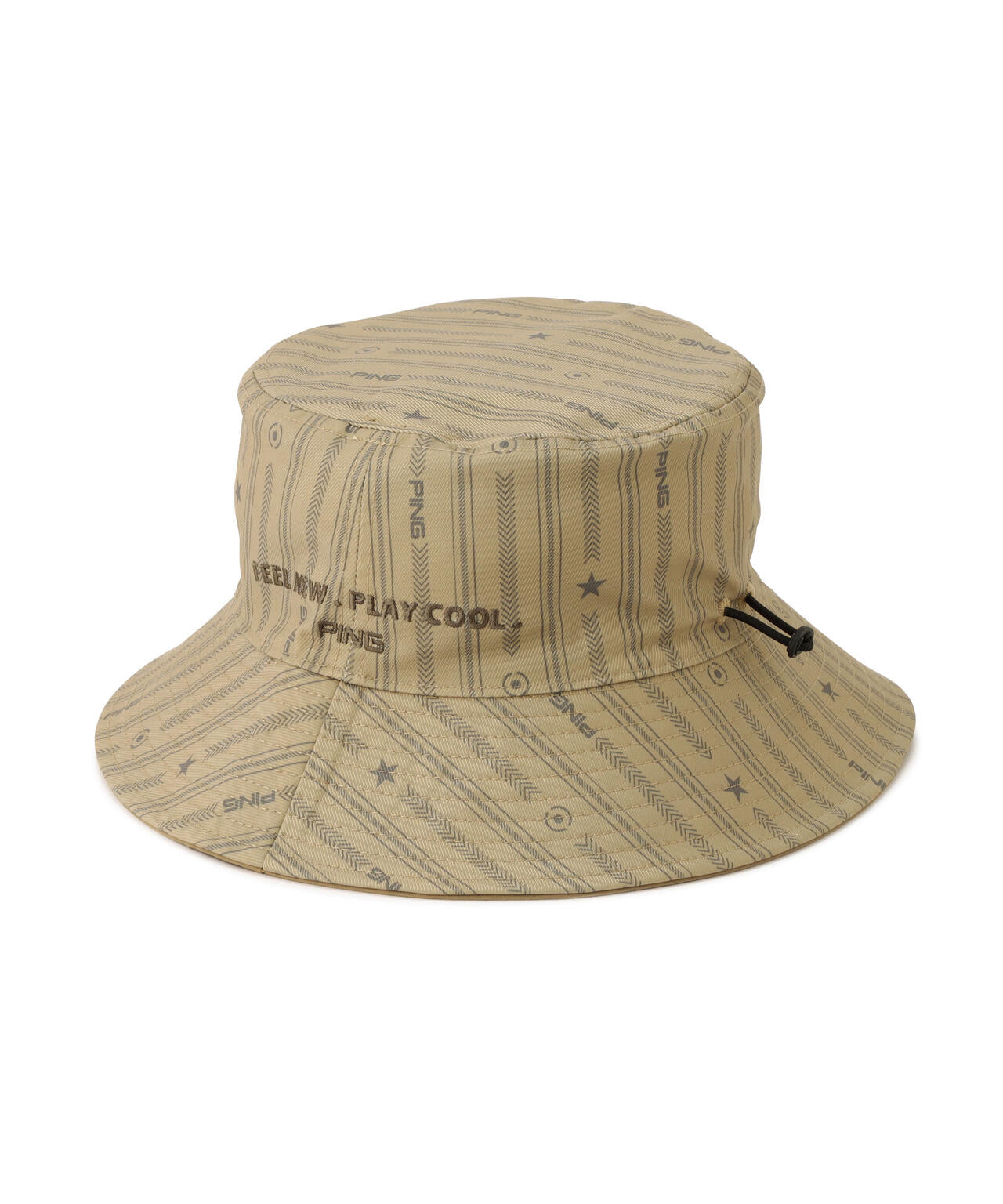 【PING APPAREL】ストライプ総柄プリントリバーシブルハット <NATIVE>(UNISEX)