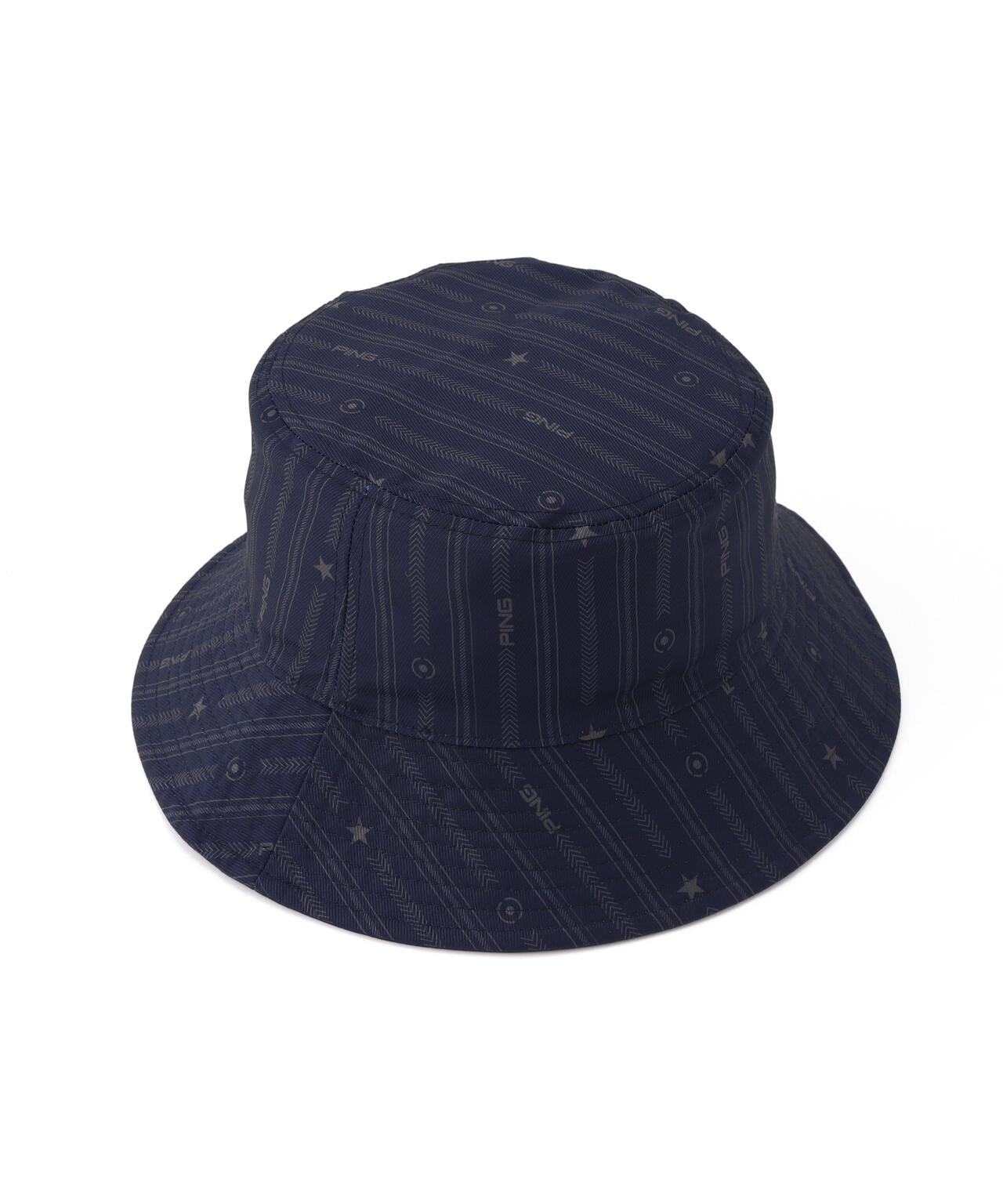 【PING APPAREL】ストライプ総柄プリントリバーシブルハット <NATIVE>(UNISEX)