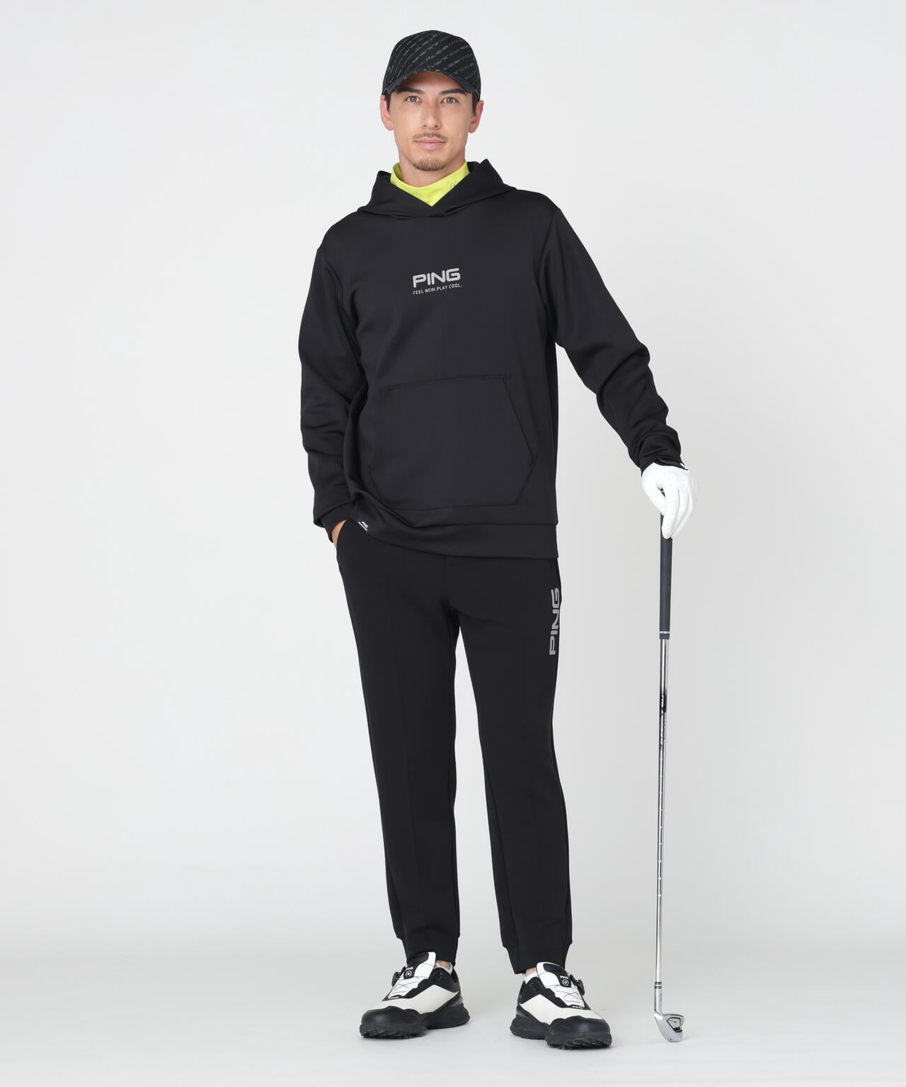 【PING APPAREL】全方向ストレッチスウェットプルオーバーフーディー (MENS)