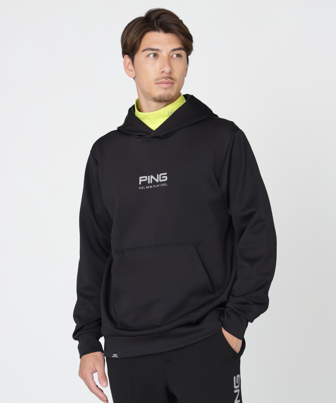 【PING APPAREL】全方向ストレッチスウェットプルオーバーフーディー (MENS)