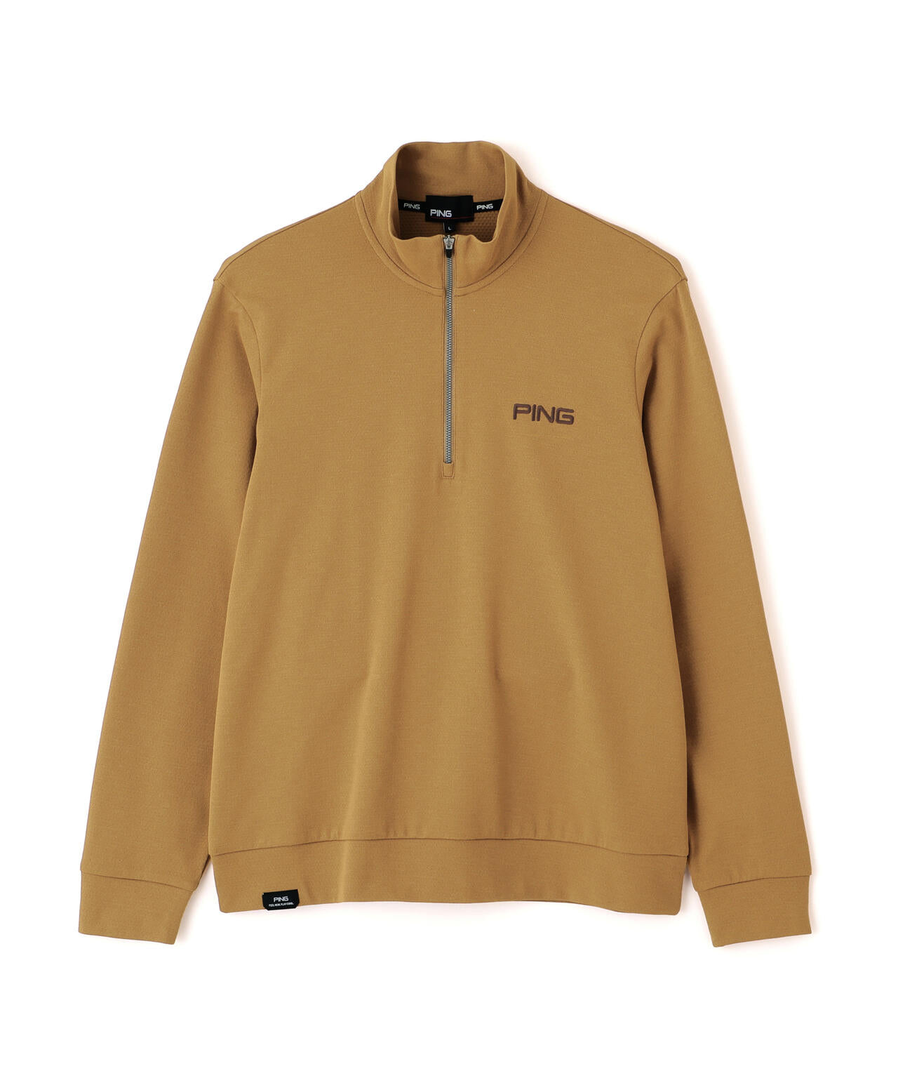 【PING APPAREL】メッシュリバーニットハーフジップカットソー (MENS)