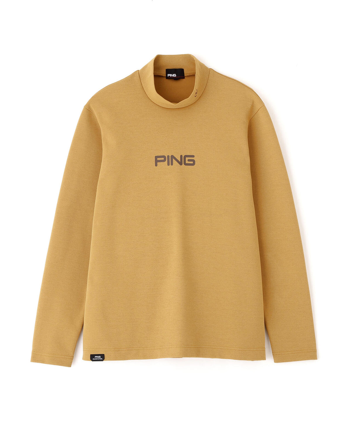 【PING APPAREL】ANSERプリントストレッチダンボール長袖ハイネックシャツ (MENS)
