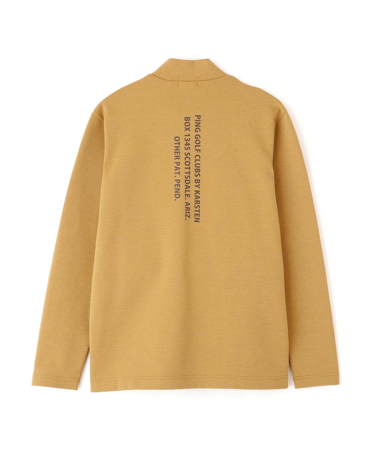 【PING APPAREL】ANSERプリントストレッチダンボール長袖ハイネックシャツ (MENS)
