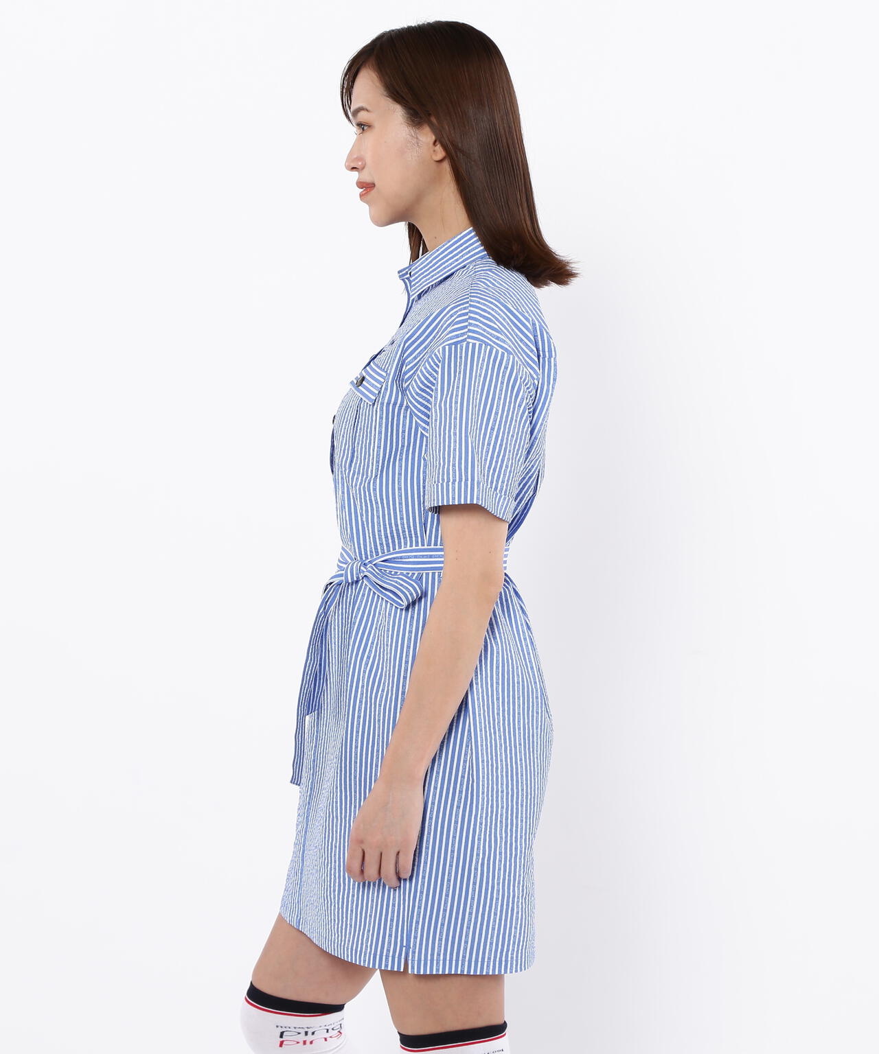 【PING APPAREL】全方向ストレッチサッカー半袖ワンピース <LADIES LINE><NATIVE> (LADIES)