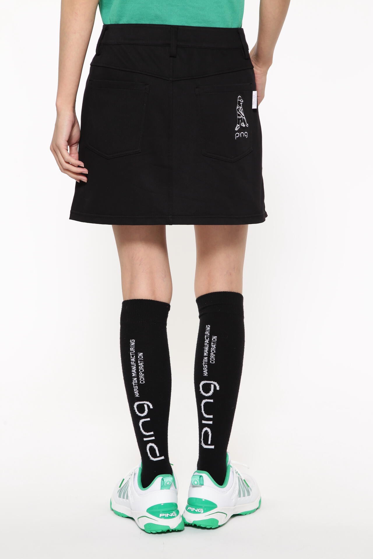 【PING APPAREL】フェイクレイヤードプリーツスカート <LADIES LINE><NATIVE> (LADIES)