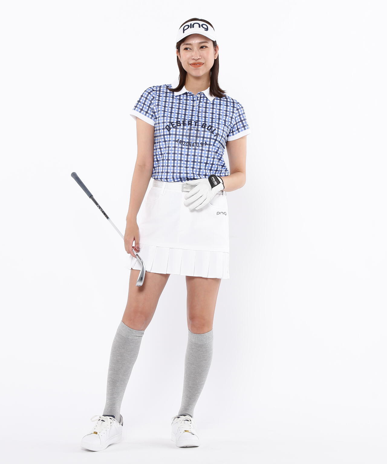 【PING APPAREL】総柄プリント半袖ポロシャツ <LADIES LINE><PERFORMANCE> (LADIES)