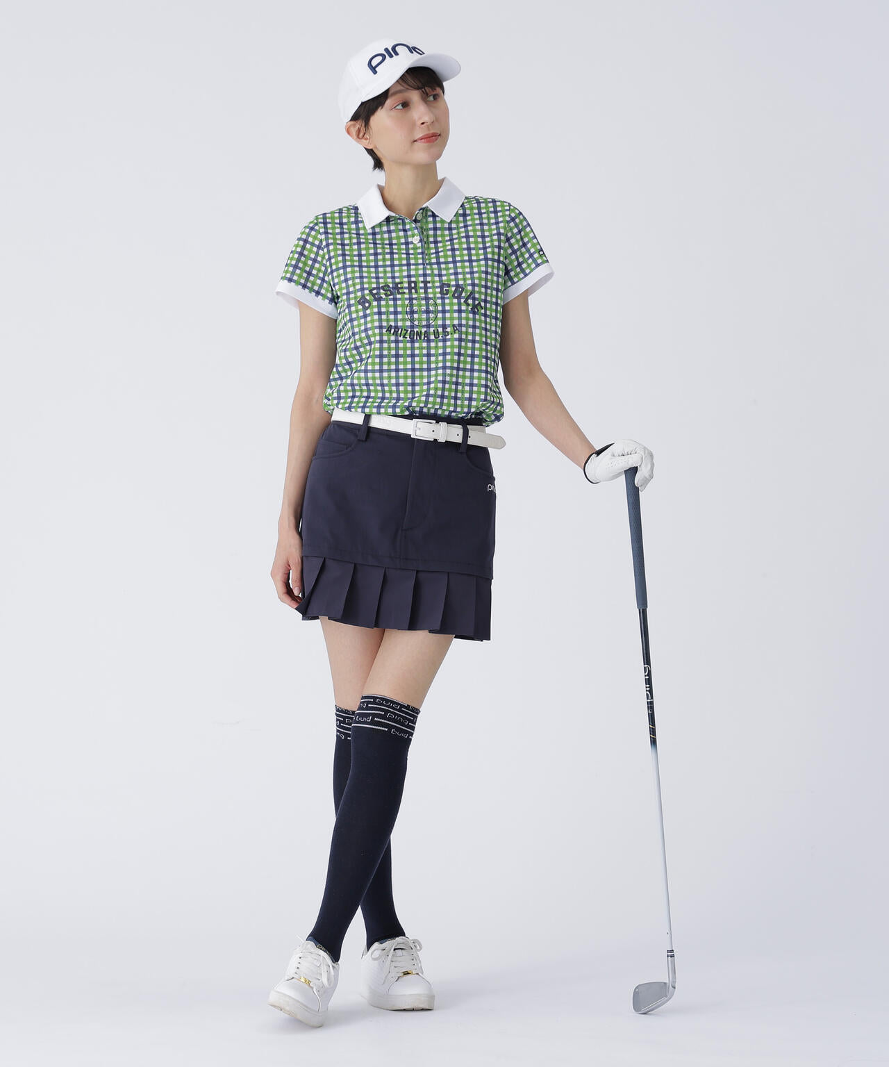 【PING APPAREL】総柄プリント半袖ポロシャツ <LADIES LINE><PERFORMANCE> (LADIES)