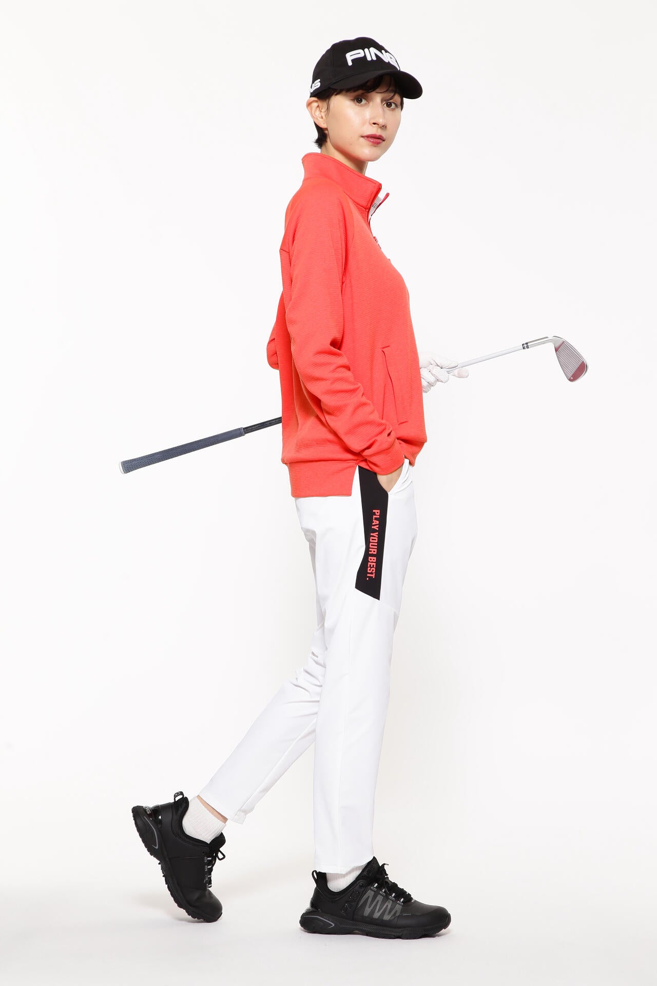 【PING APPAREL】ダンボールハーフジップカットソー <LADIES LINE><PERFORMANCE> (LADIES)