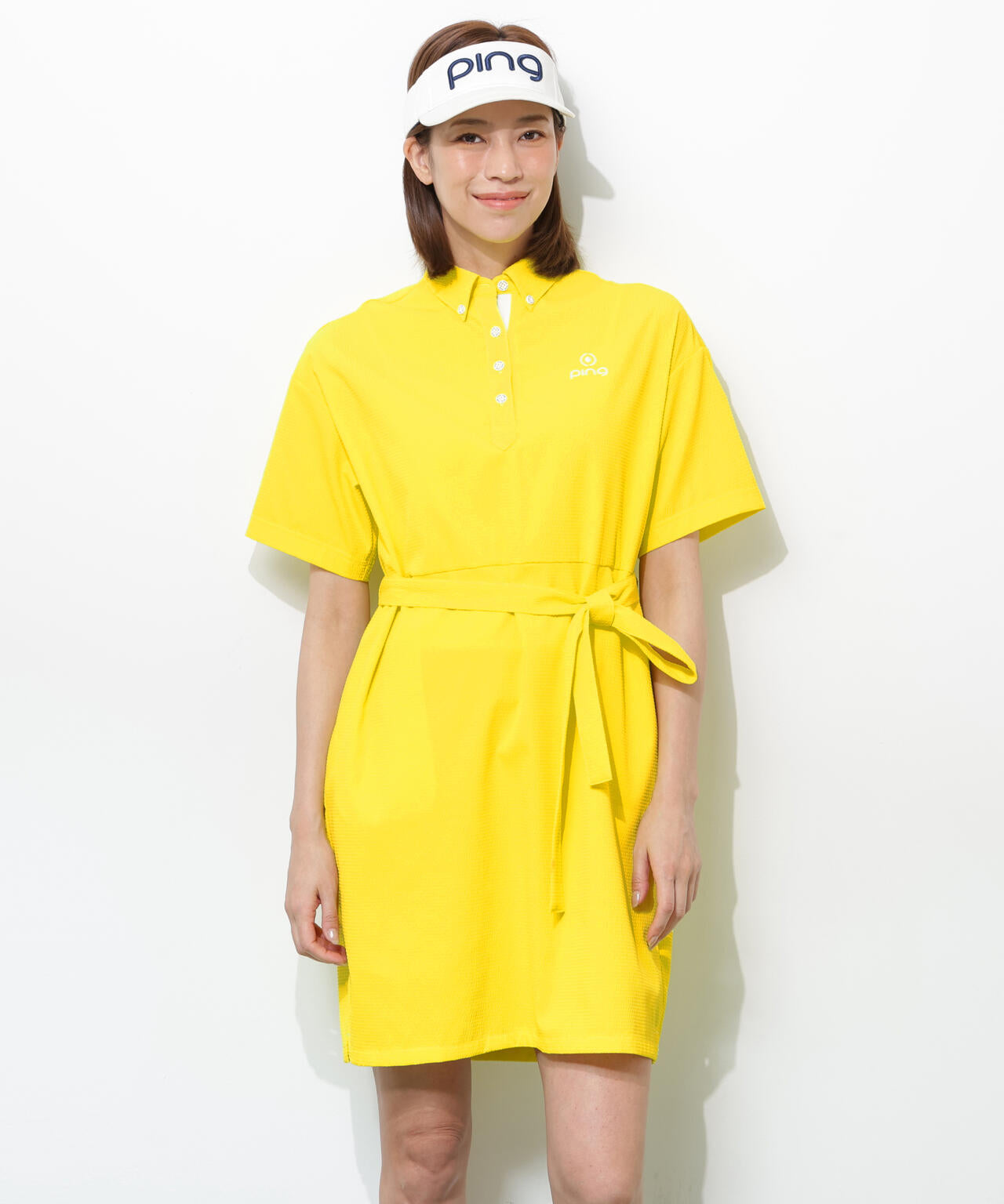 【PING APPAREL】【吸汗速乾・ストレッチ】サッカーワンピース <GOLD> (LADIES)