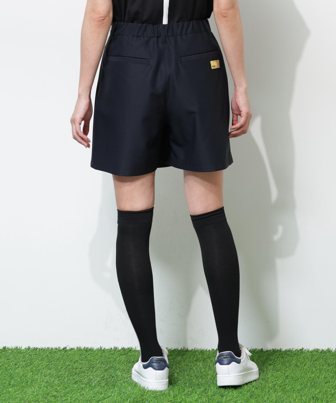 【PING APPAREL】【UVカット・透け防止・ストレッチ】ドビーショートパンツ <GOLD> (LADIES)