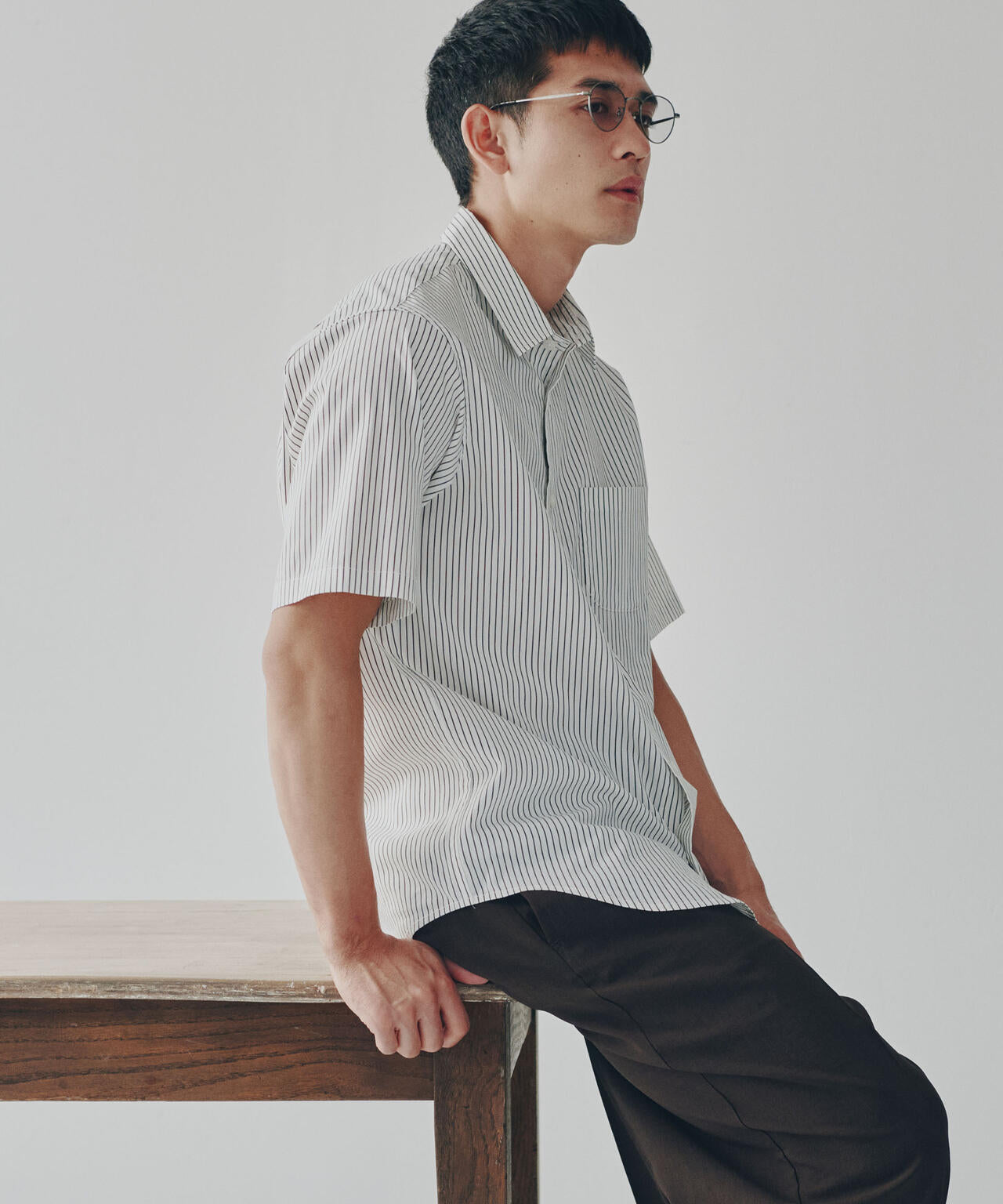 「ICE FLOW LINEN」バリエーションシャツ 半袖