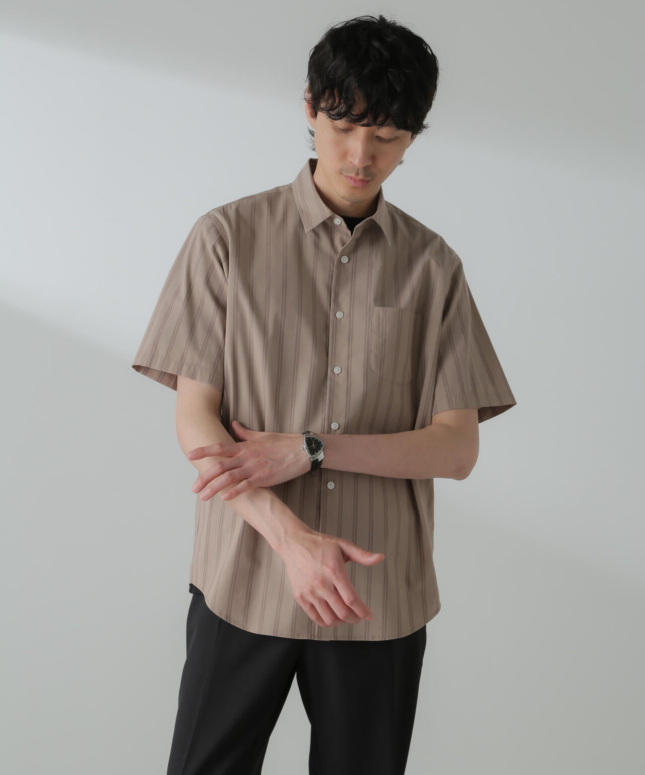 「ICE FLOW LINEN」バリエーションシャツ 半袖