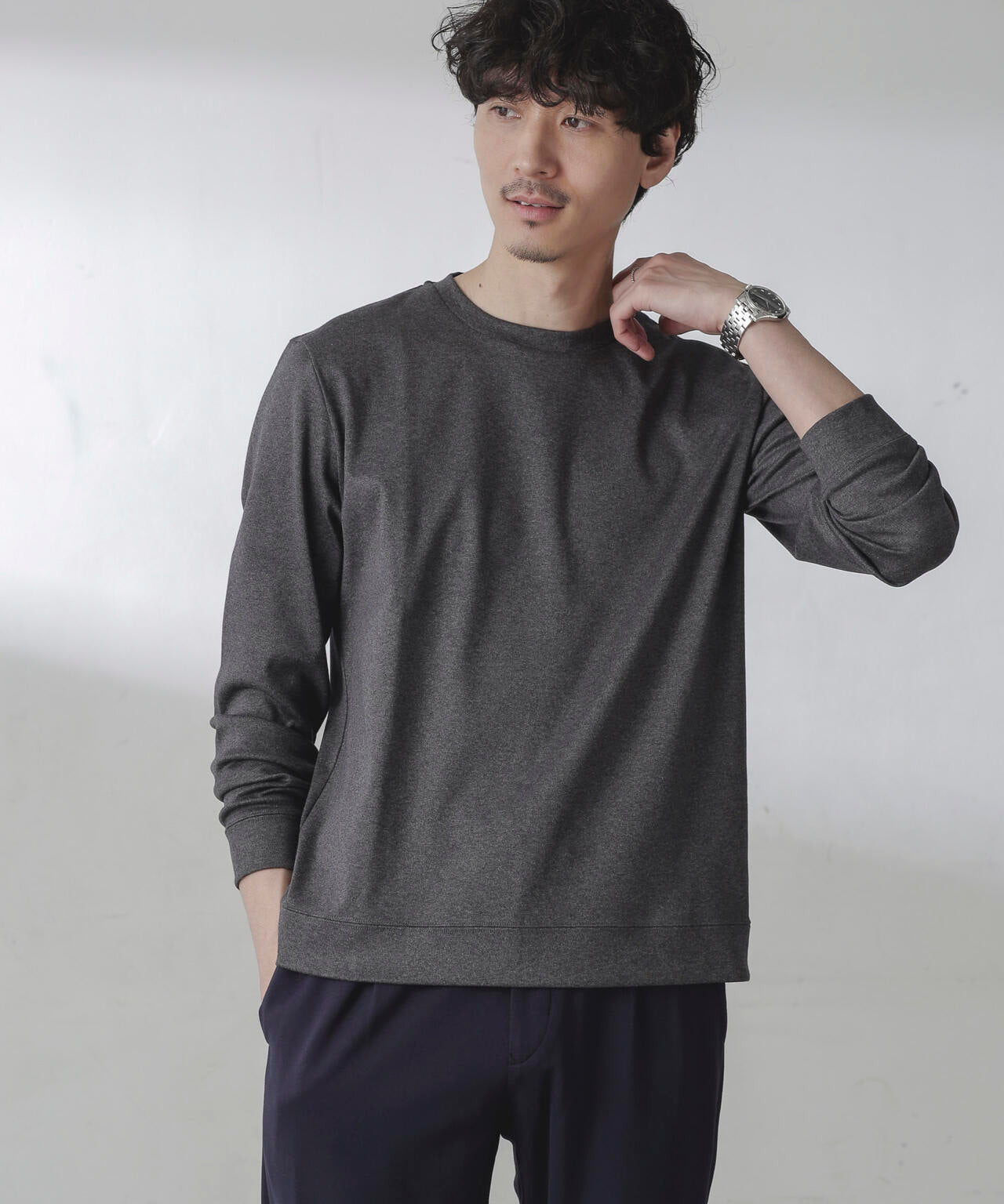 「FORMAL JERSEY」クルーネックカットソー長袖
