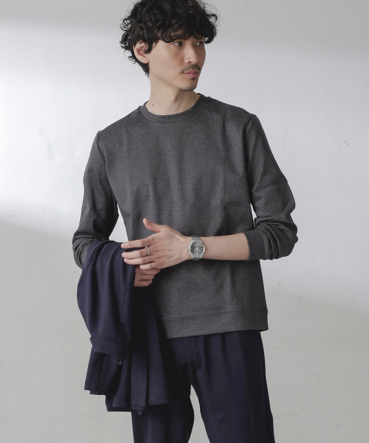 「FORMAL JERSEY」クルーネックカットソー長袖