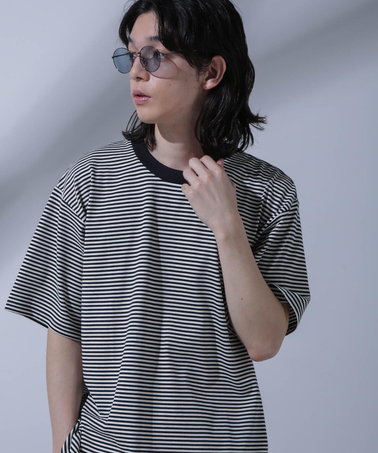 Anti Soaked(R) 汗染み防止 ボーダークルーネックTシャツ