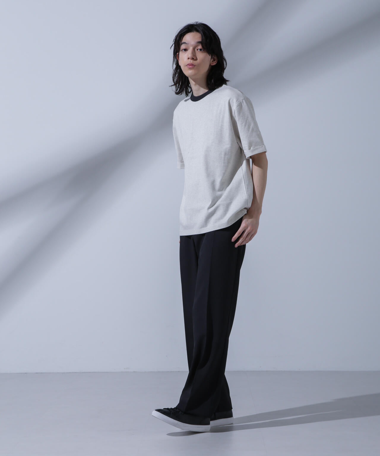 Anti Soaked 汗染み防止 リンガーネックTシャツ