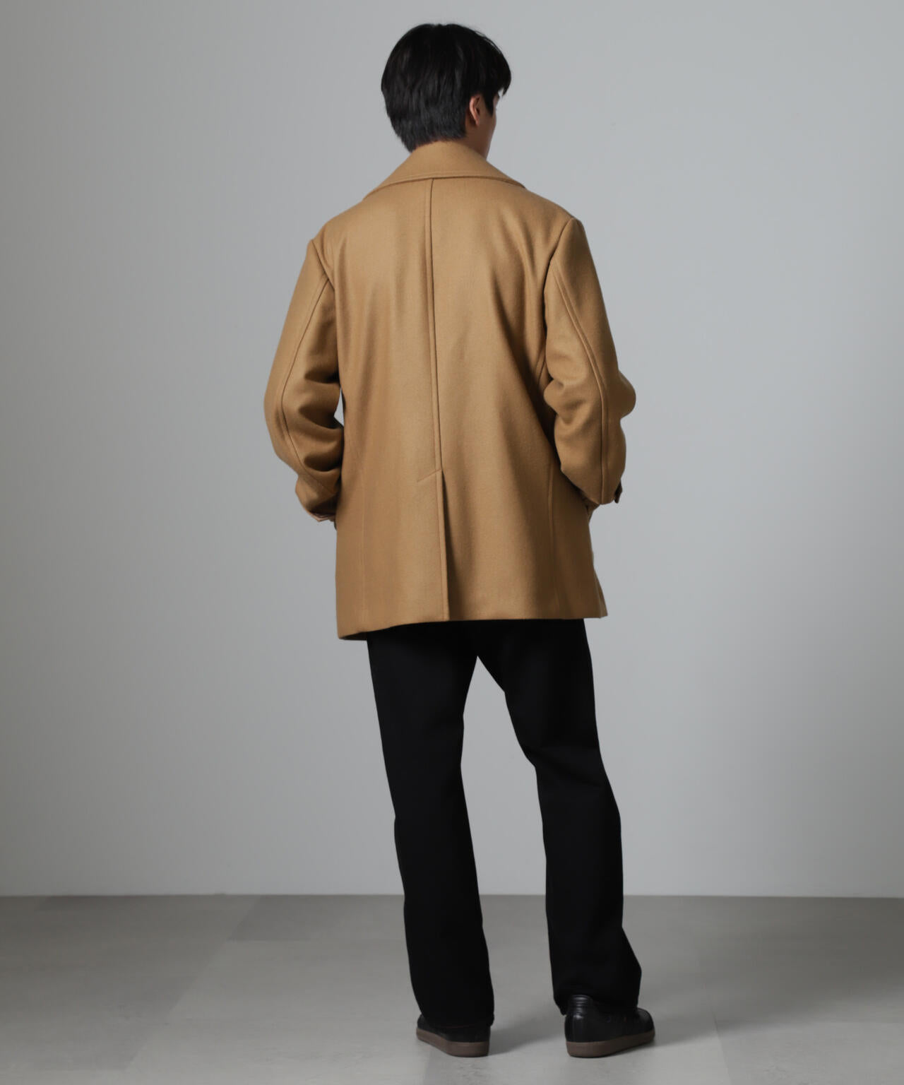ハードプレスメルトンボルドフィットメルトンピーコート