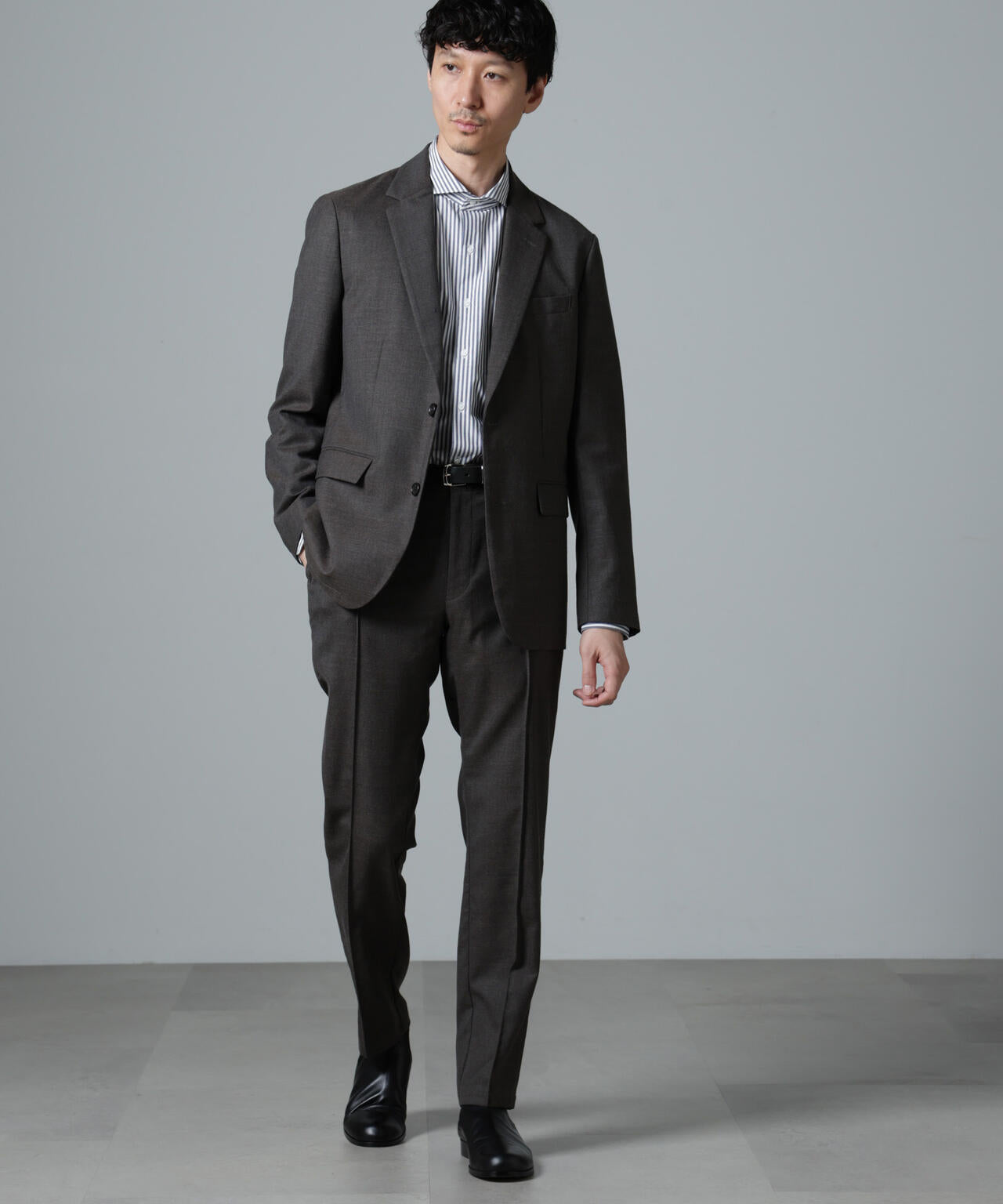 「N JACKET PREMIUM」RENU(R)ウール混洗えるサキソニージャケット(セットアップ可)