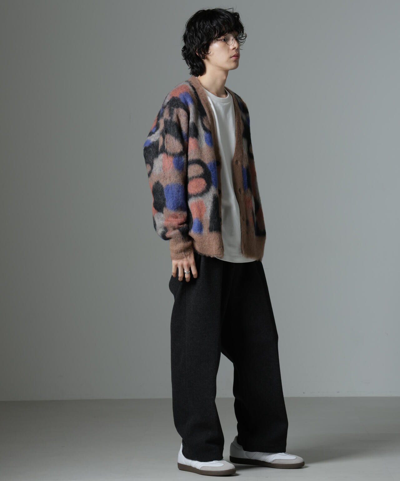 「着るアート」YUTAKA KAWAI モヘヤミックスカーディガン