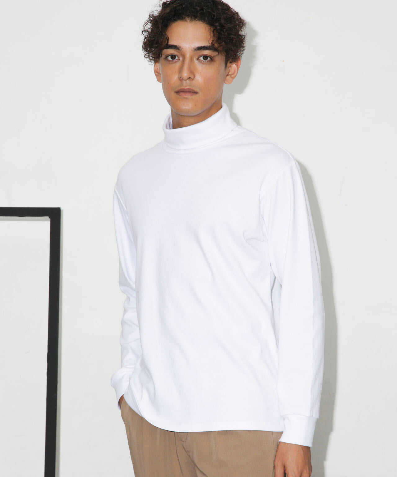 Anti Soaked(R) 汗染み防止 スムースタートルネックTシャツ 長袖