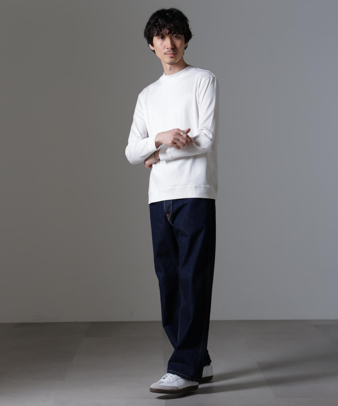「FORMAL JERSEY」モックネックカットソー長袖