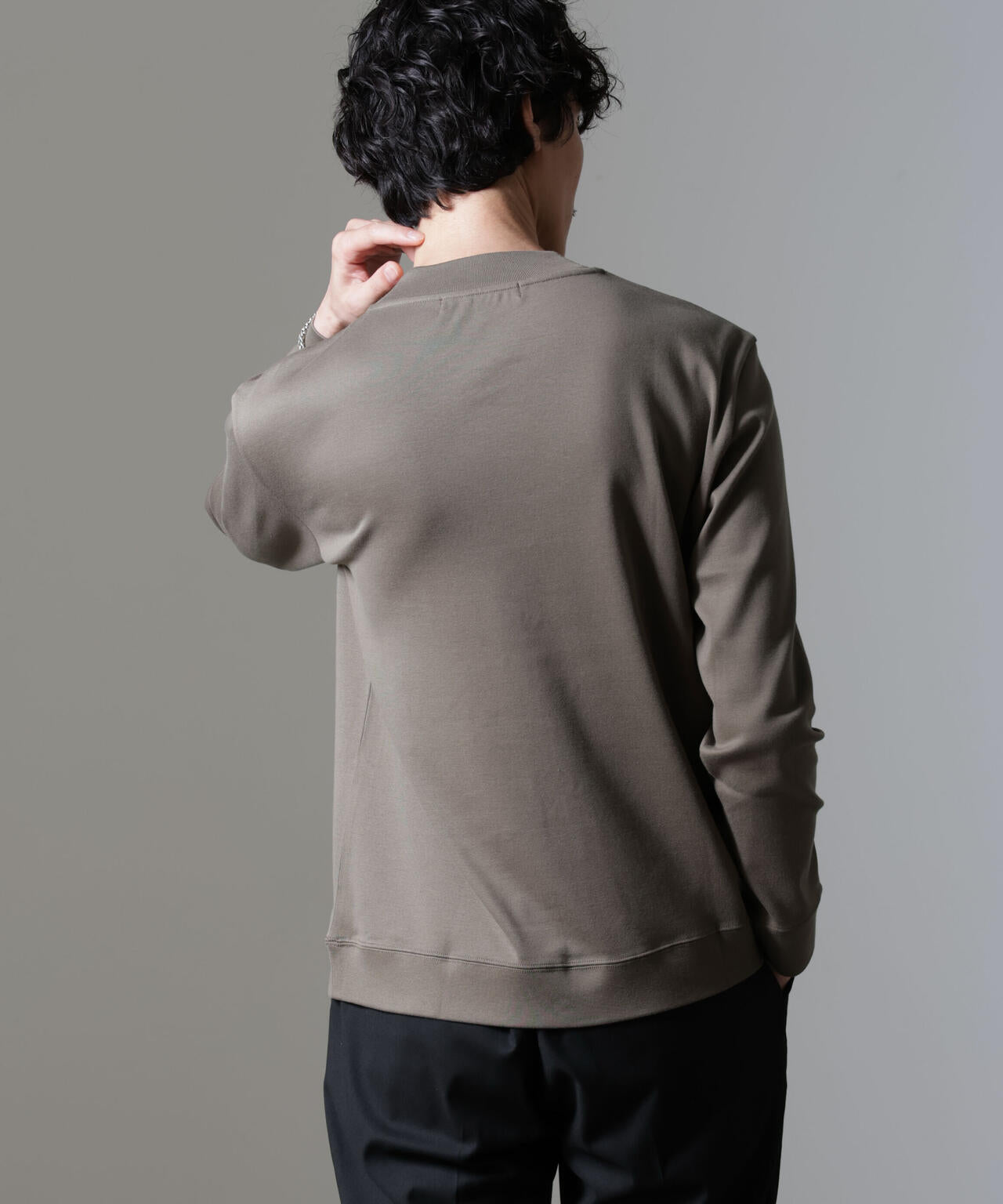 「FORMAL JERSEY」モックネックカットソー長袖