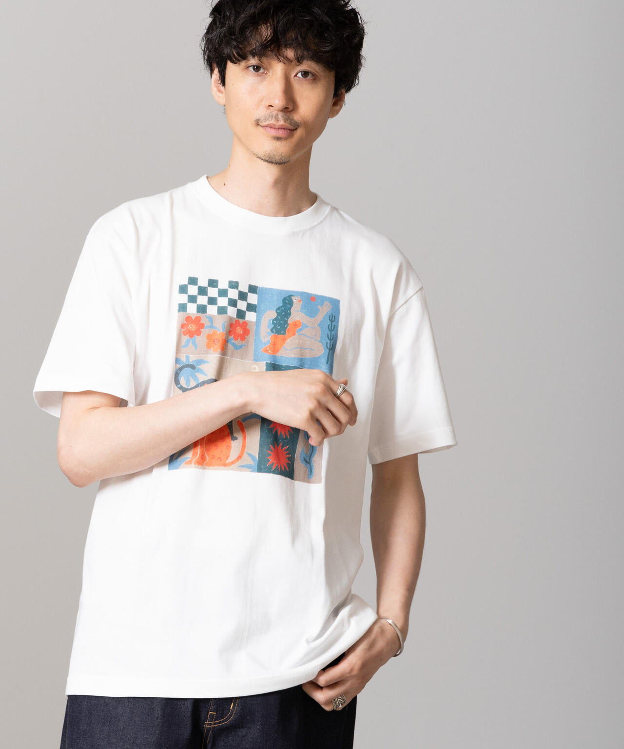 「Toyameg」modern academic TILE Tシャツ