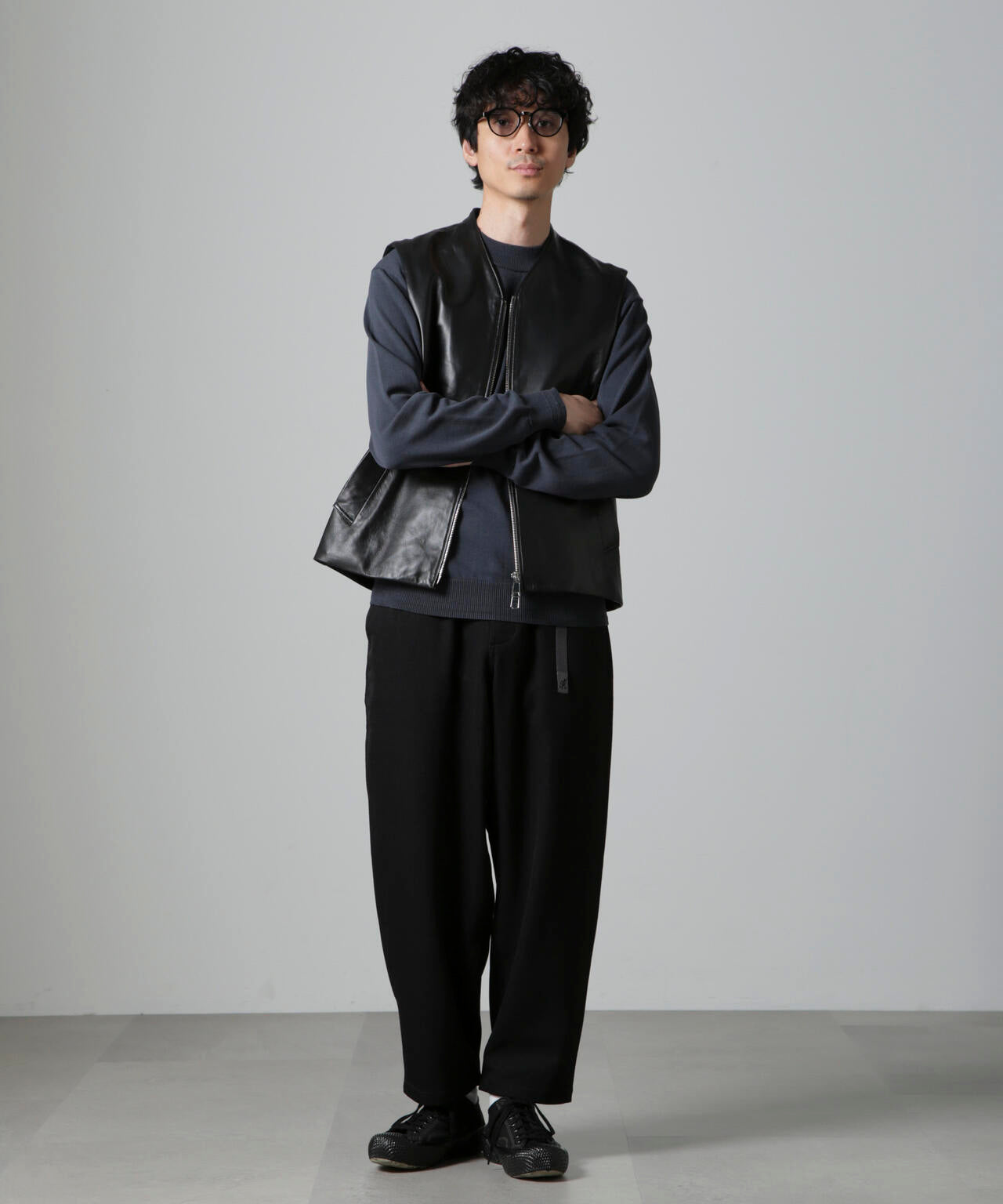 Lamb nappa ジップレザージレ