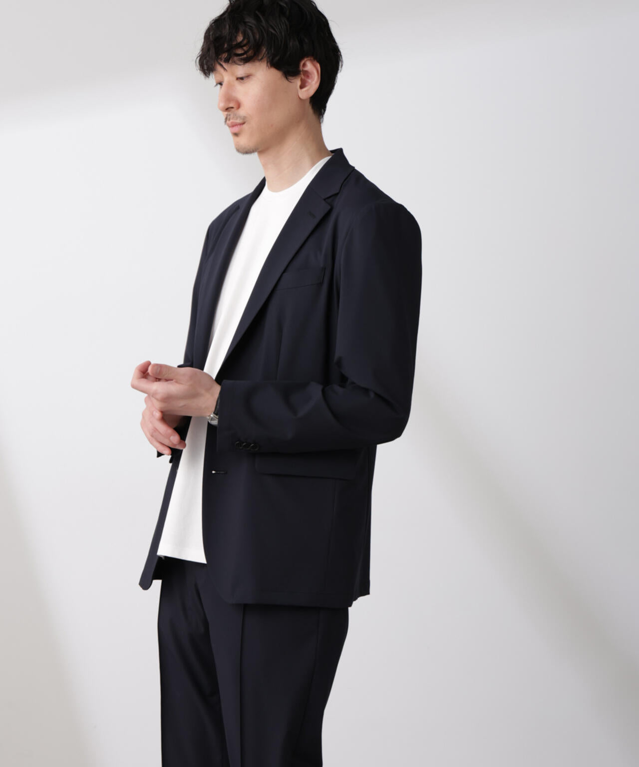 「N JACKET BASIC」トロピカルストレッチジャケット(セットアップ可)