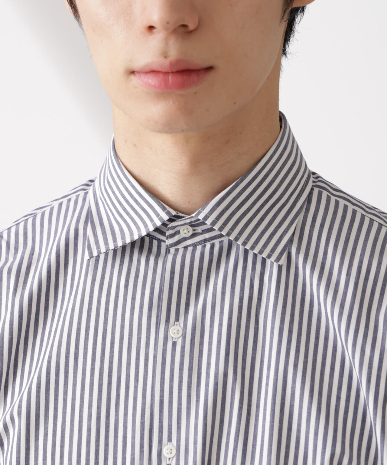 「N shirt」Anti Soaked(R) 汗染み防止セミワイドカラーシャツ長袖