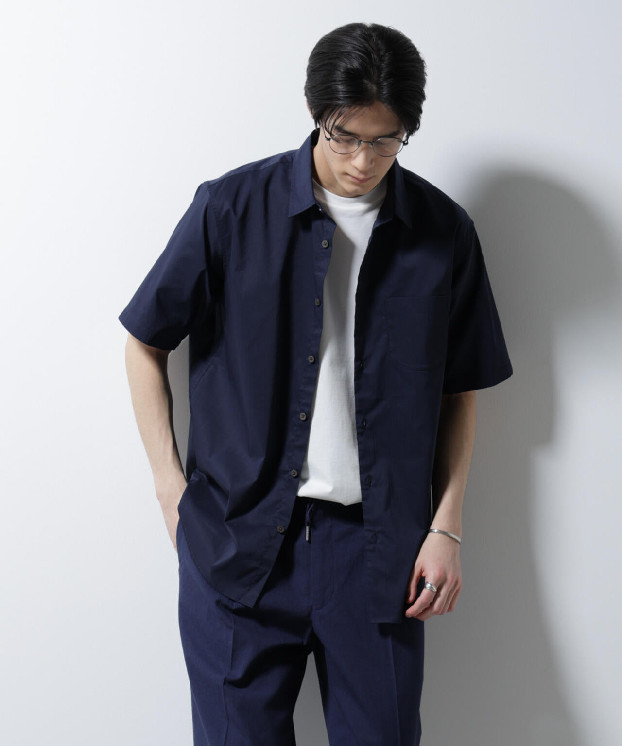 「ICE FLOW LINEN」レギュラーカラーシャツ 半袖