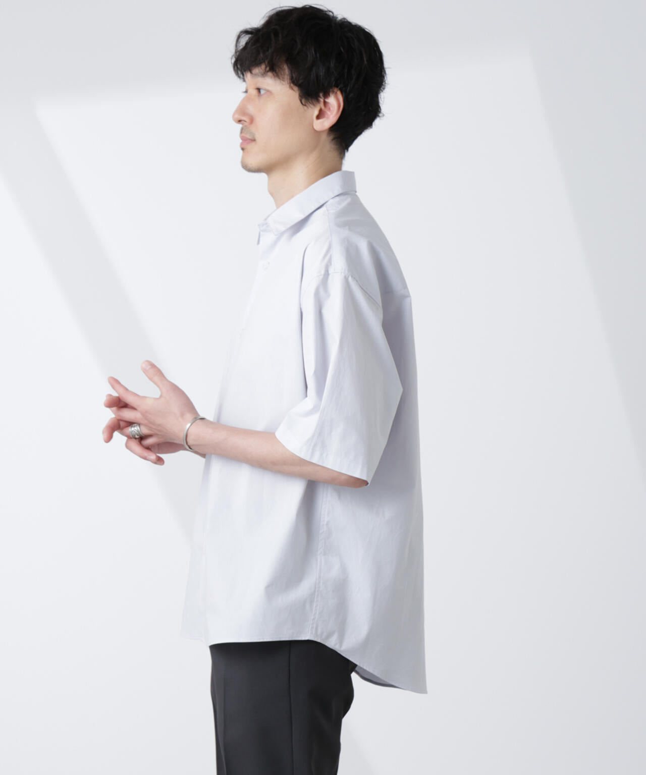 「大人のワイドシャツ」レギュラーカラー 半袖