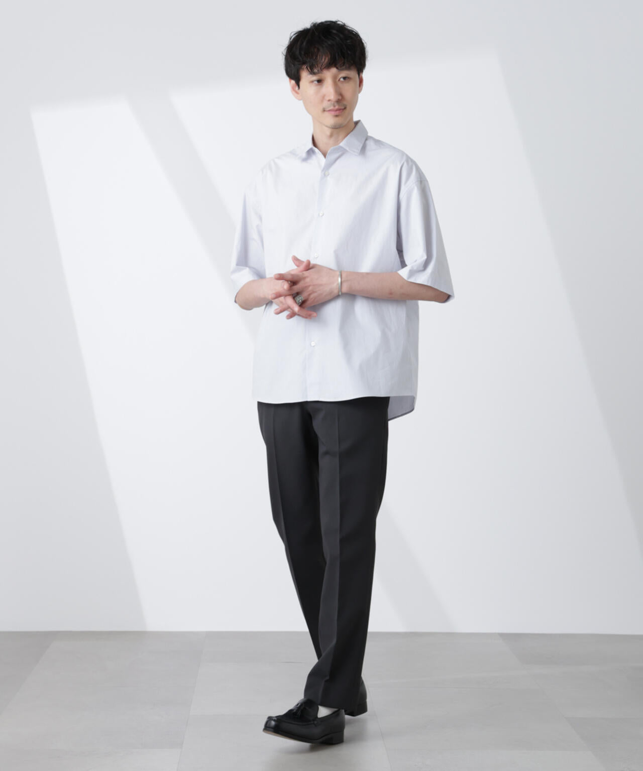 「大人のワイドシャツ」レギュラーカラー 半袖