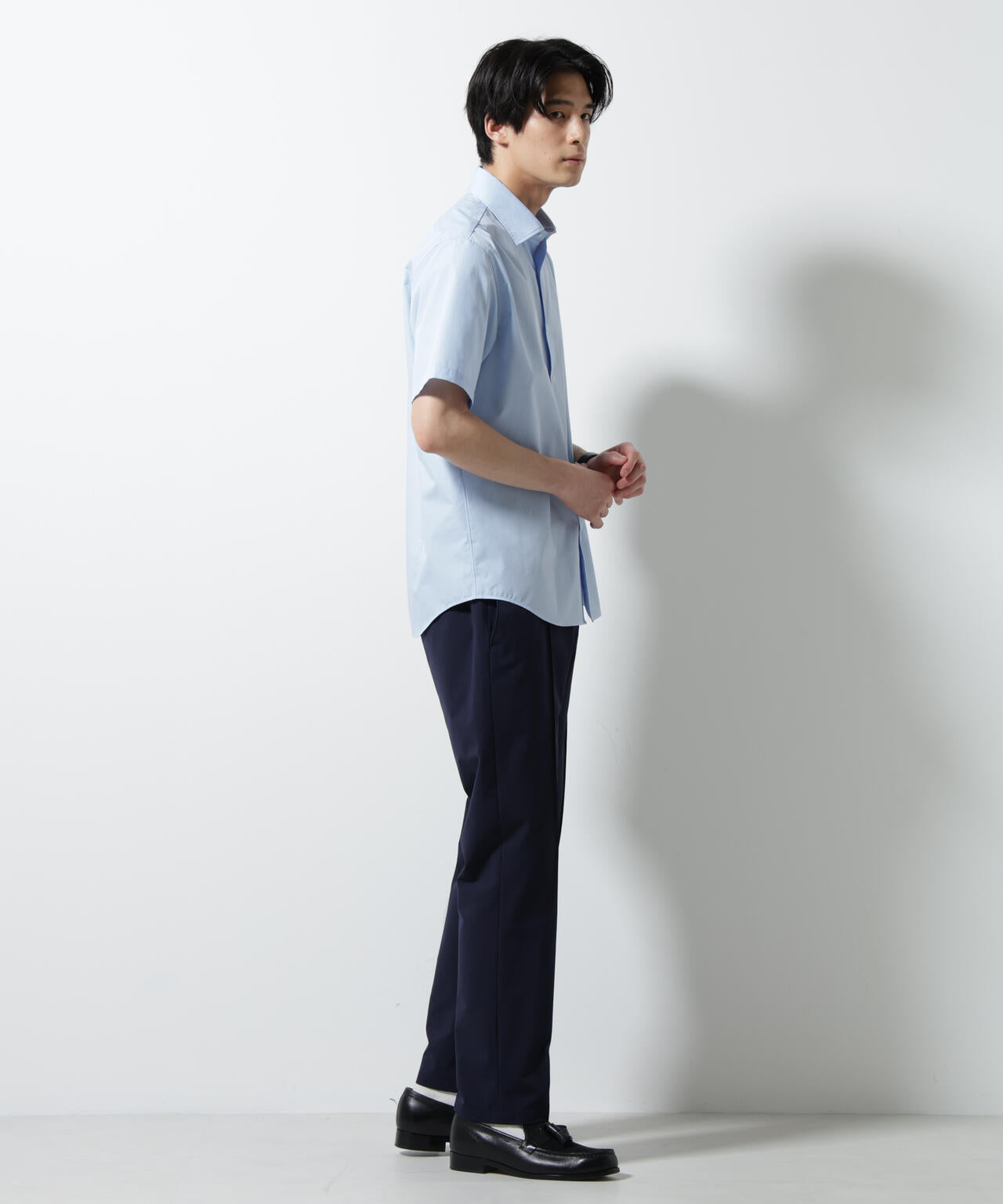 「N shirt」 速乾 セミワイドカラーシャツ半袖