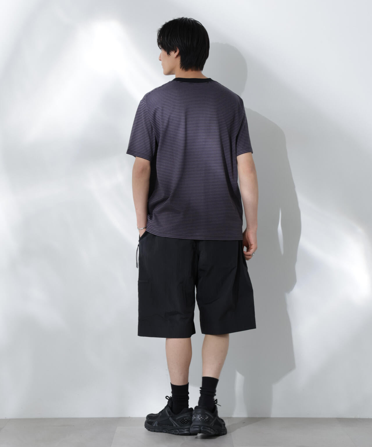 Anti Soaked(R) 汗染み防止 ボーダーミドルシルエットTシャツ