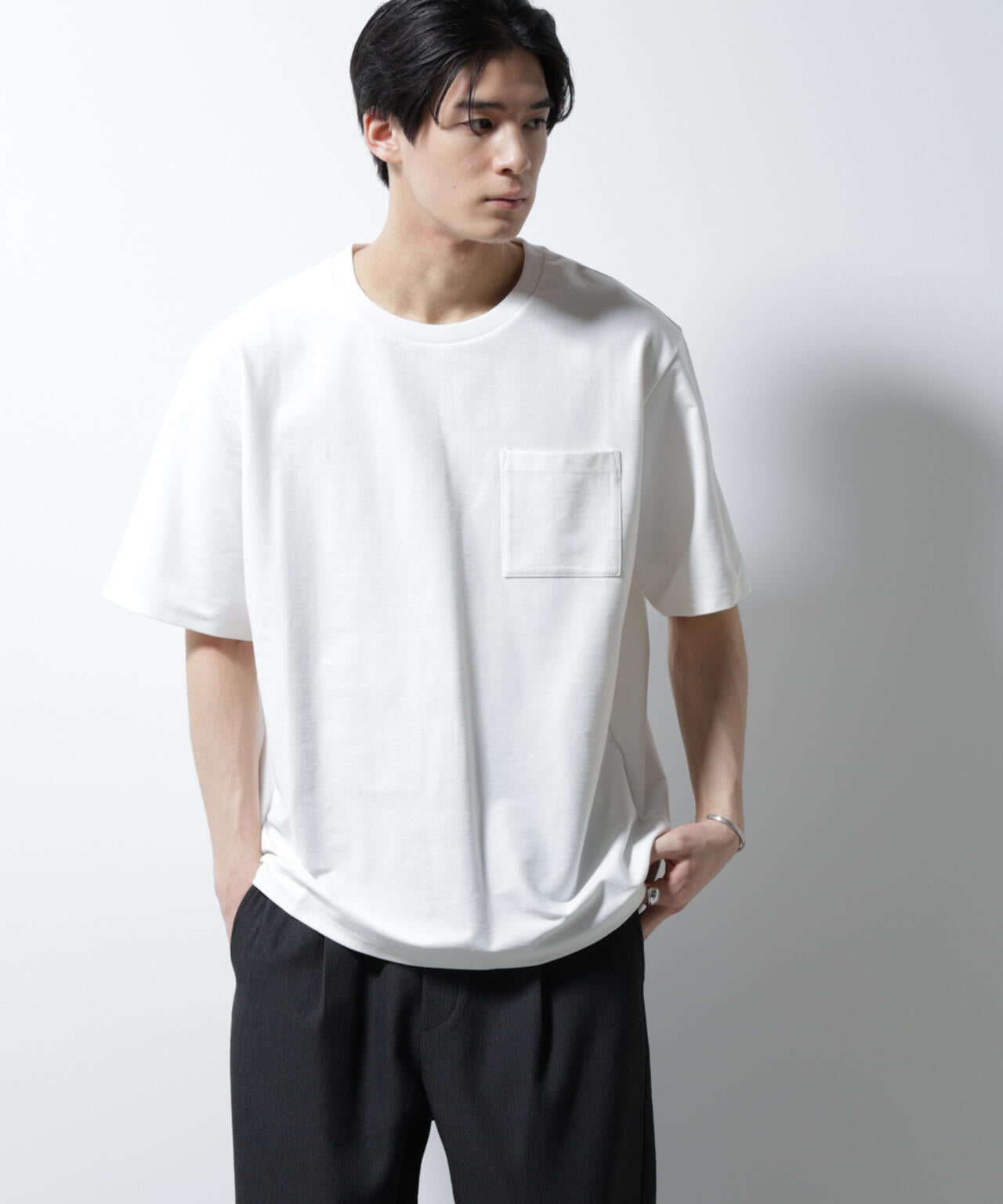 「MC」coveross(R)ツイル調 冷感プレーティング天竺 ポケットTシャツ
