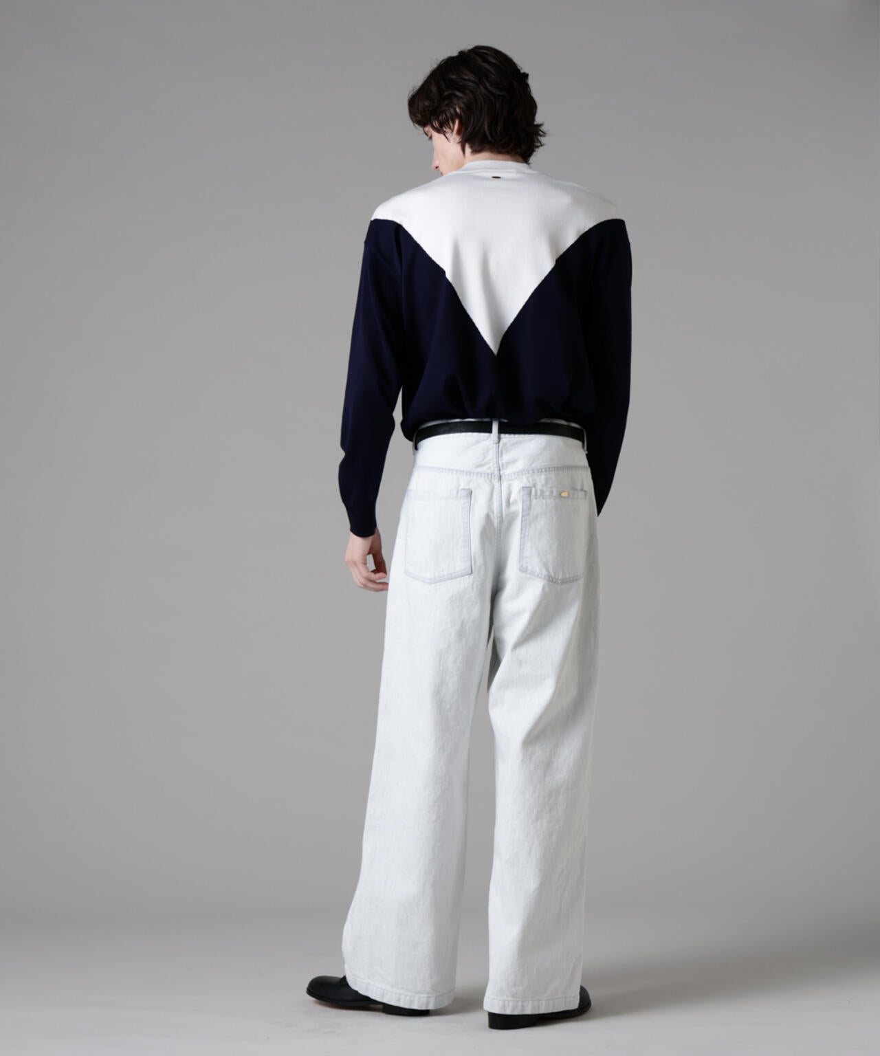 「ASSEMBLANC」スーパーブリーチワイドデニムパンツ(セットアップ可)