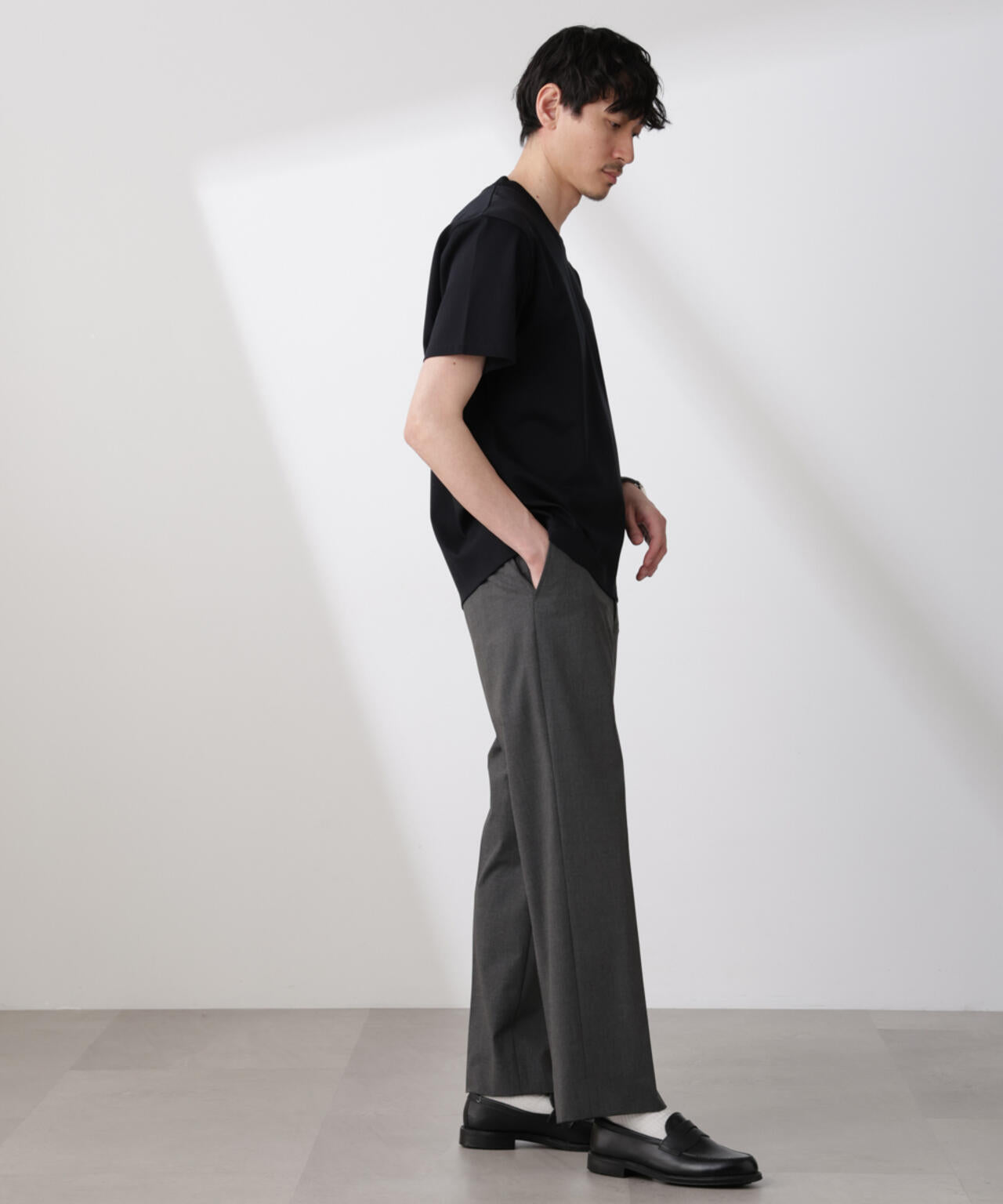 「N TROUSERS BASIC」トロピカルストレッチストレートパンツ(セットアップ可)