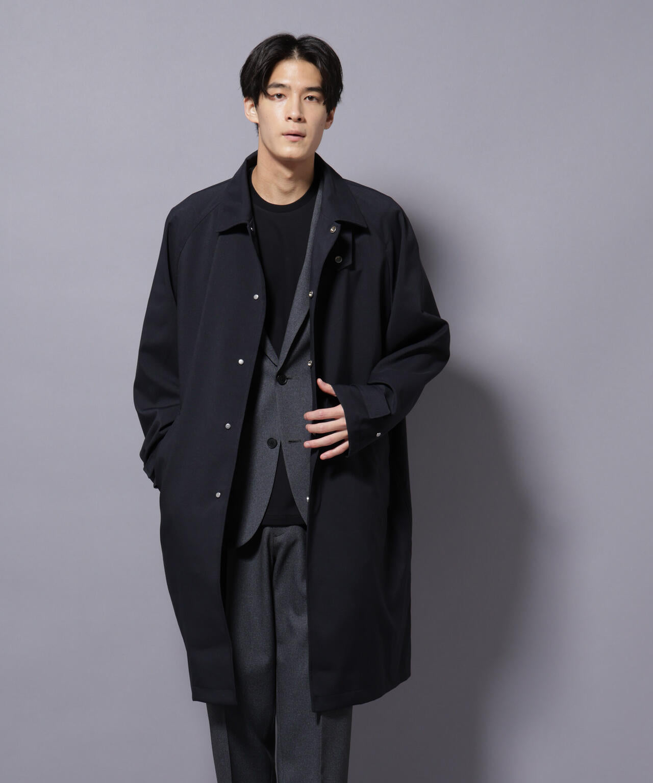 「RainComfortWear」ダントツ撥水透湿コーティングステンカラーコート
